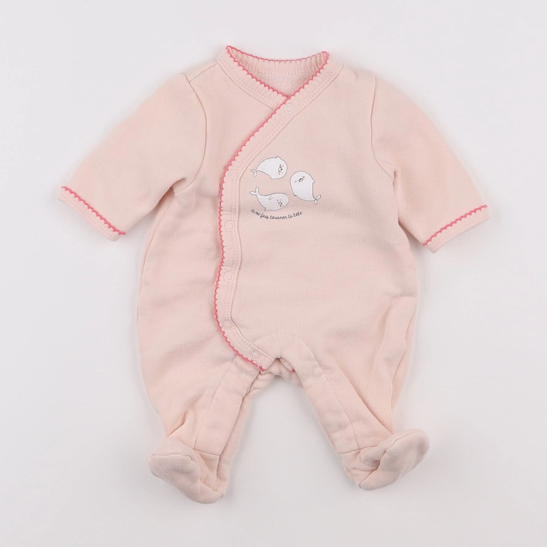 La Redoute - pyjama coton rose - 0 mois