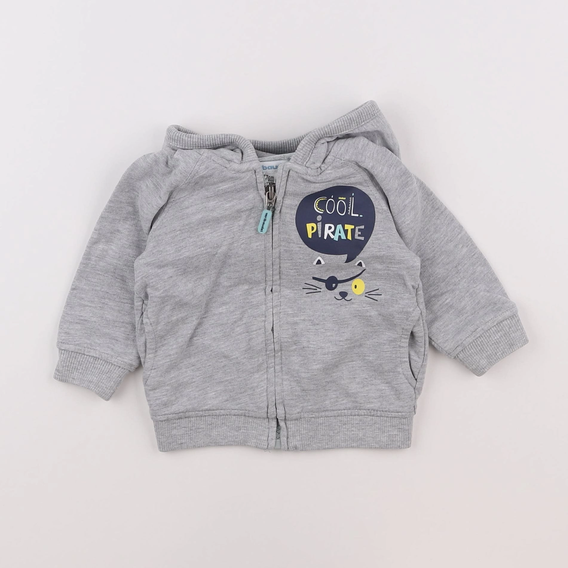 Vertbaudet - sweat gris - 6 mois