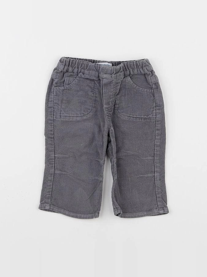 Vertbaudet - pantalon gris - 9 mois