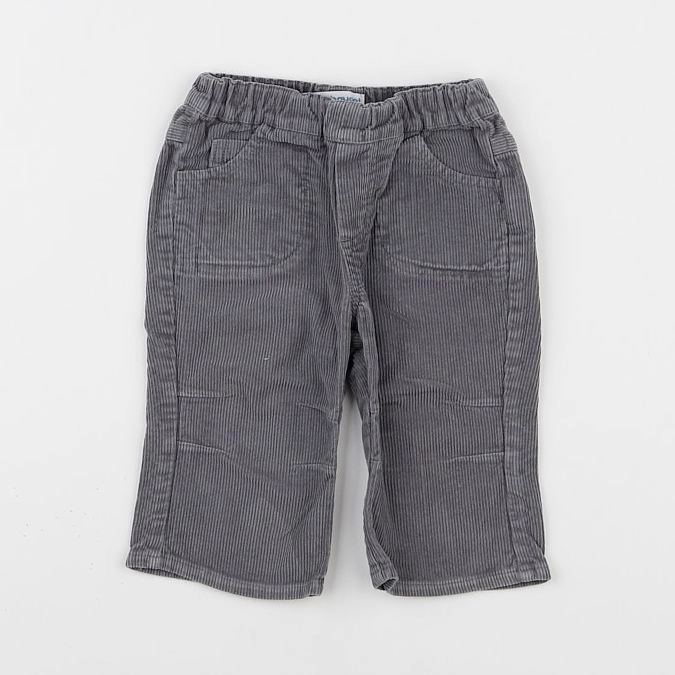 Vertbaudet - pantalon gris - 9 mois