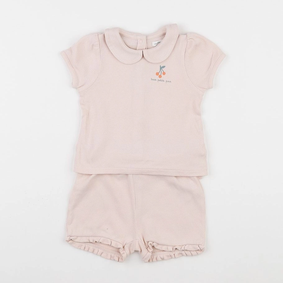 Vertbaudet - pyjama coton rose - 2 ans