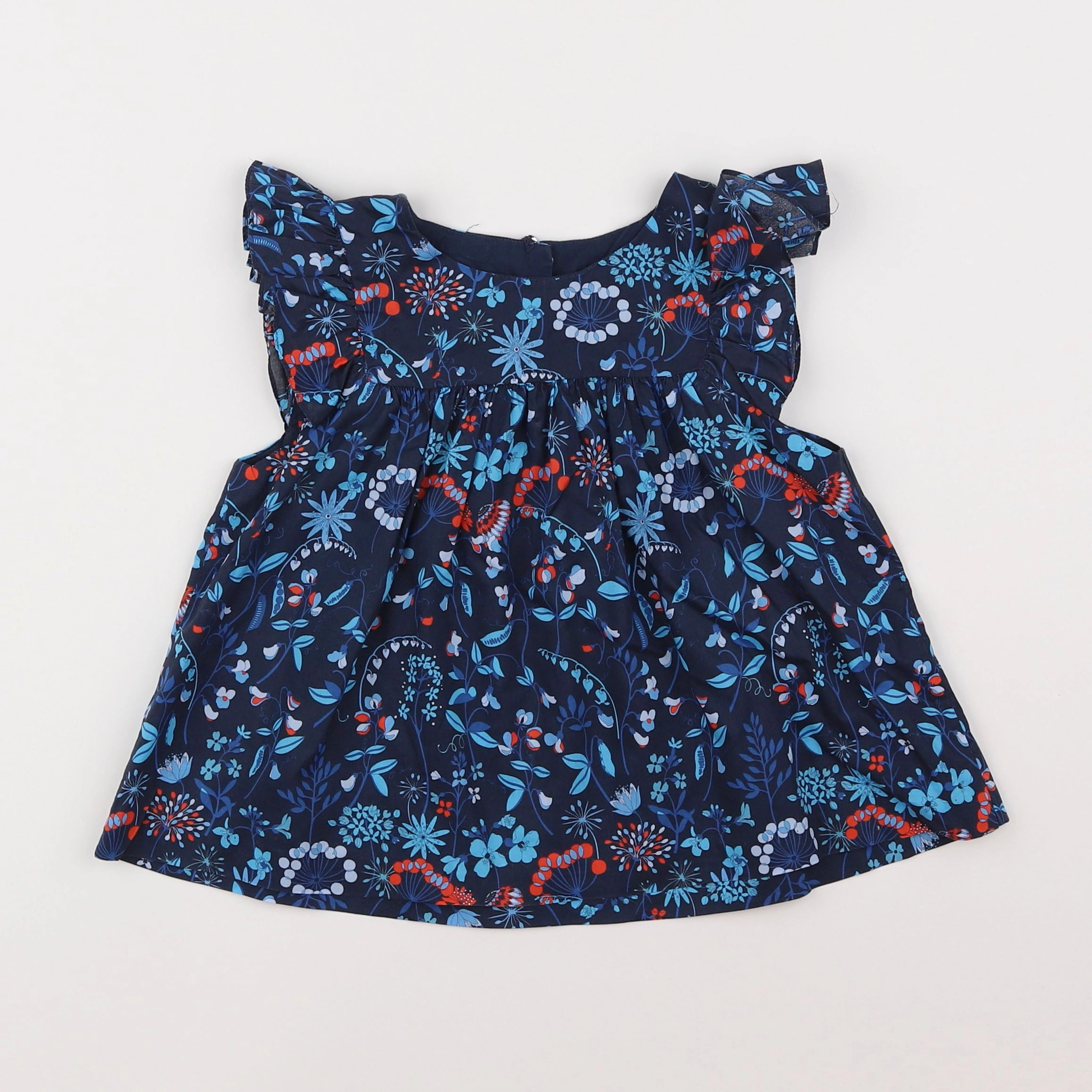 Jacadi - blouse liberty bleu - 6 ans