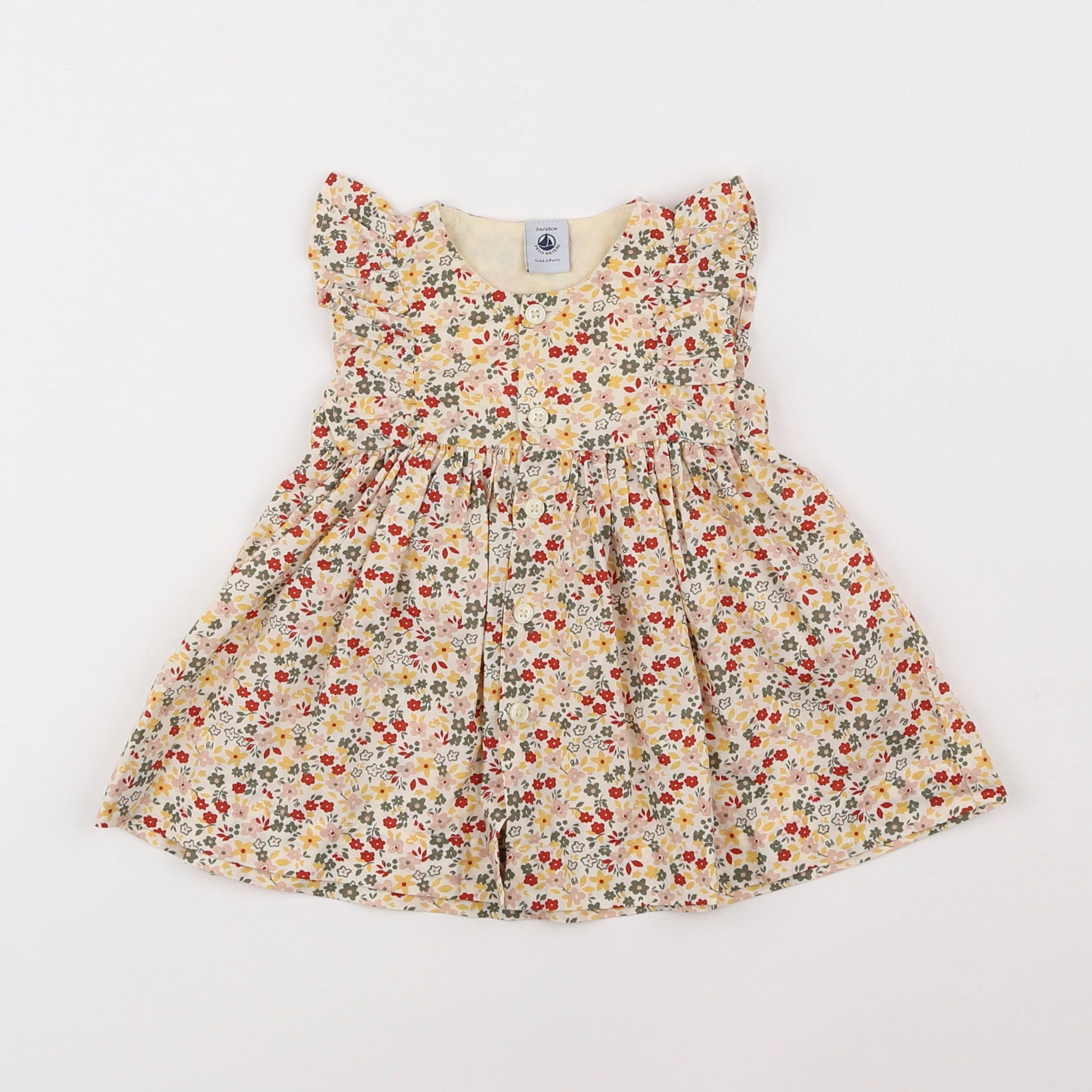 Petit Bateau - robe multicolore - 3 mois