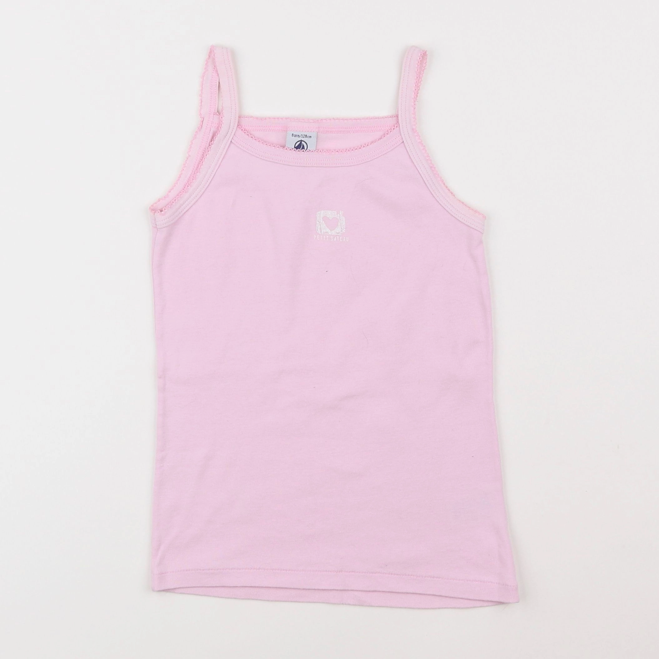 Petit Bateau - maillot de corps rose - 8 ans