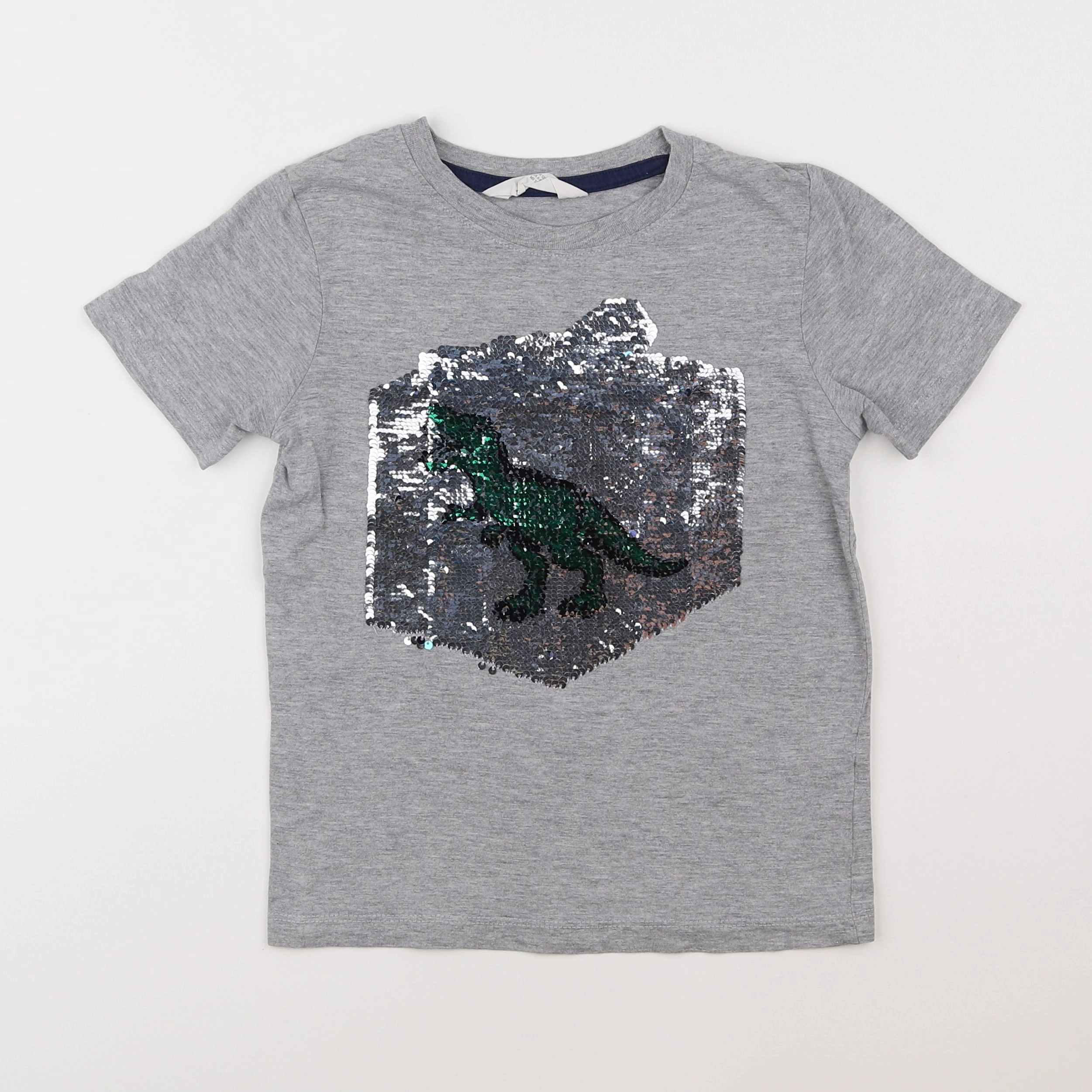 H&M - tee-shirt gris - 6/8 ans