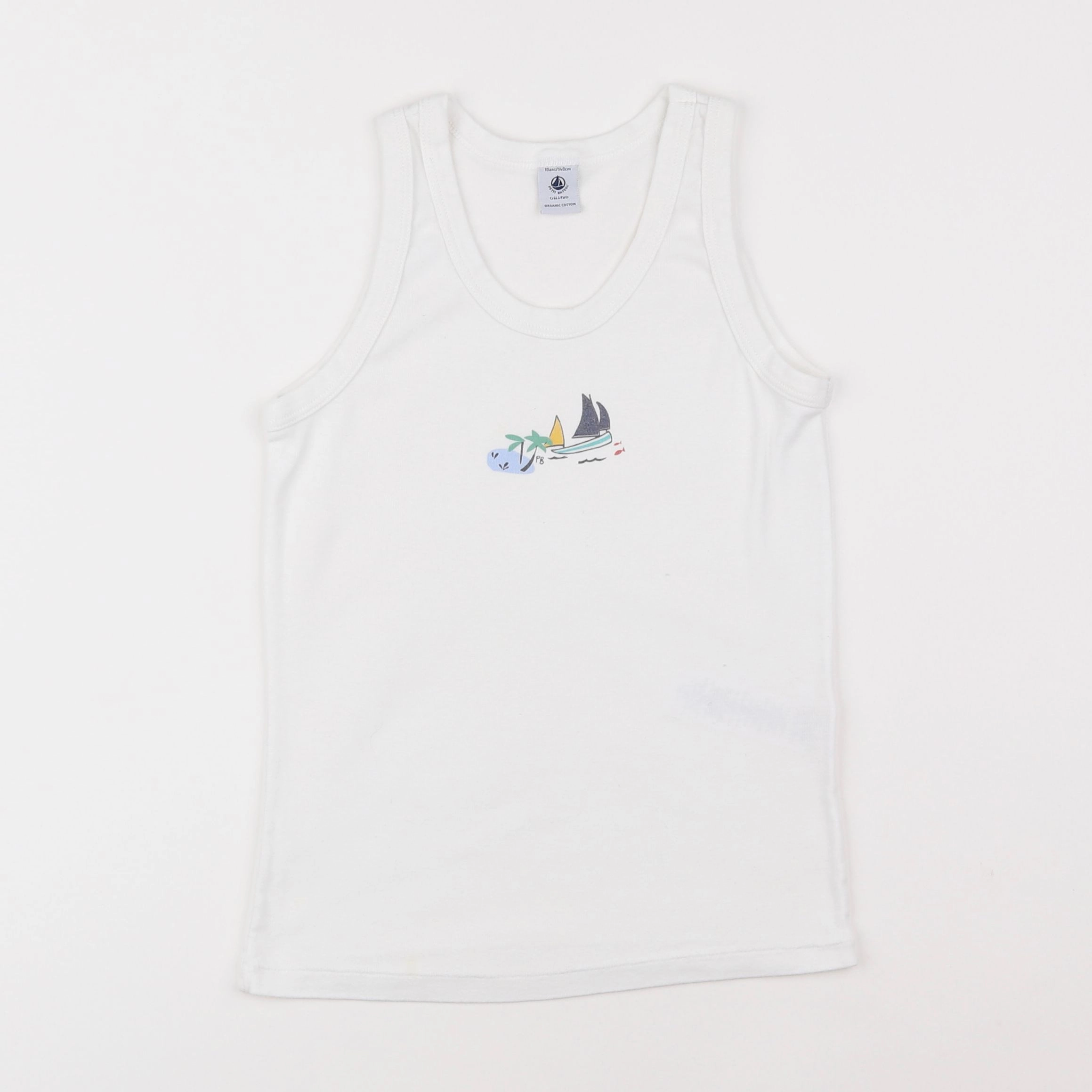 Petit Bateau - maillot de corps blanc - 10 ans