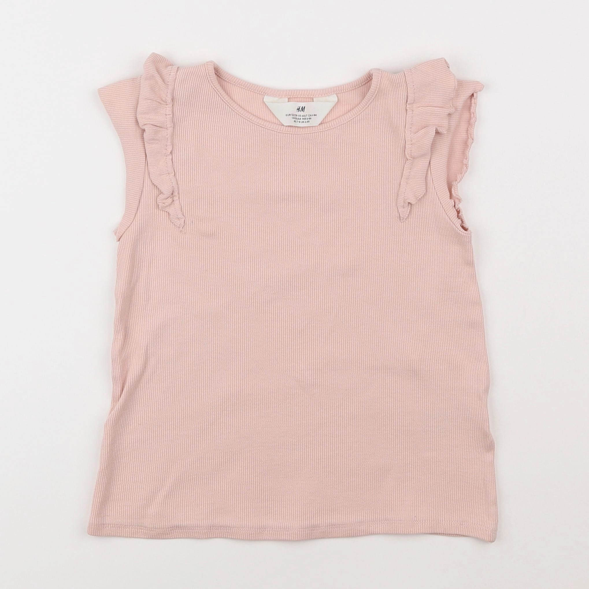 H&M - tee-shirt rose - 6/8 ans