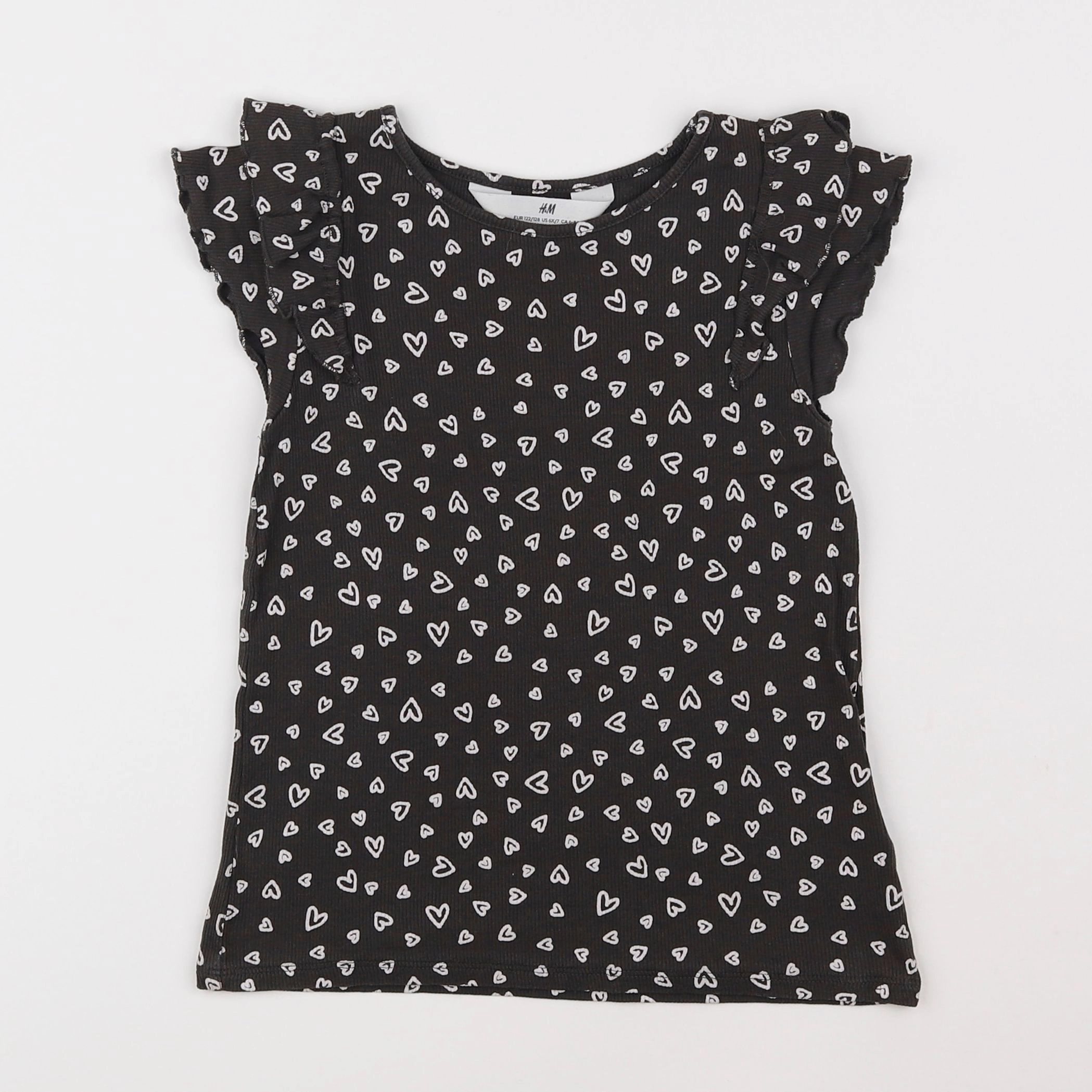 H&M - tee-shirt noir - 6/8 ans