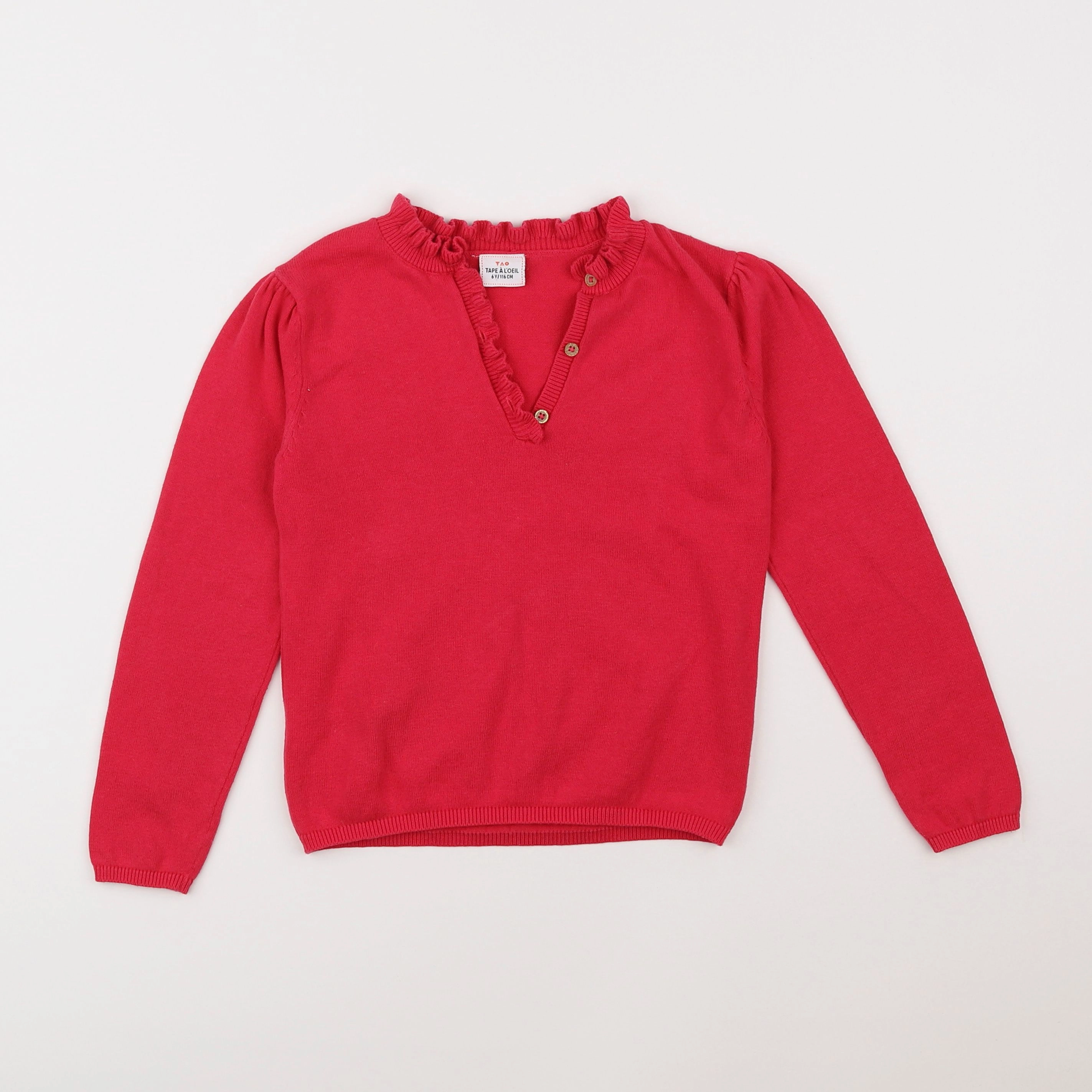 Tape à l'oeil - pull rouge - 6 ans