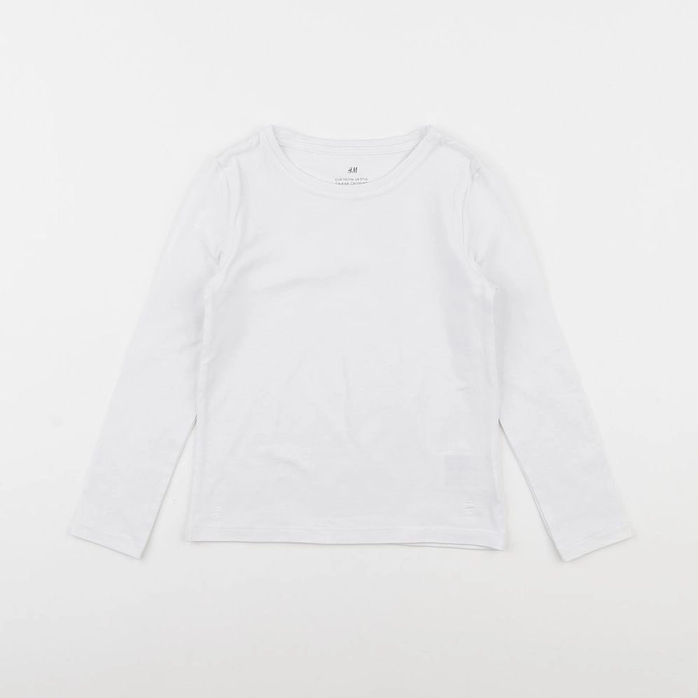 H&M - tee-shirt blanc - 4/6 ans