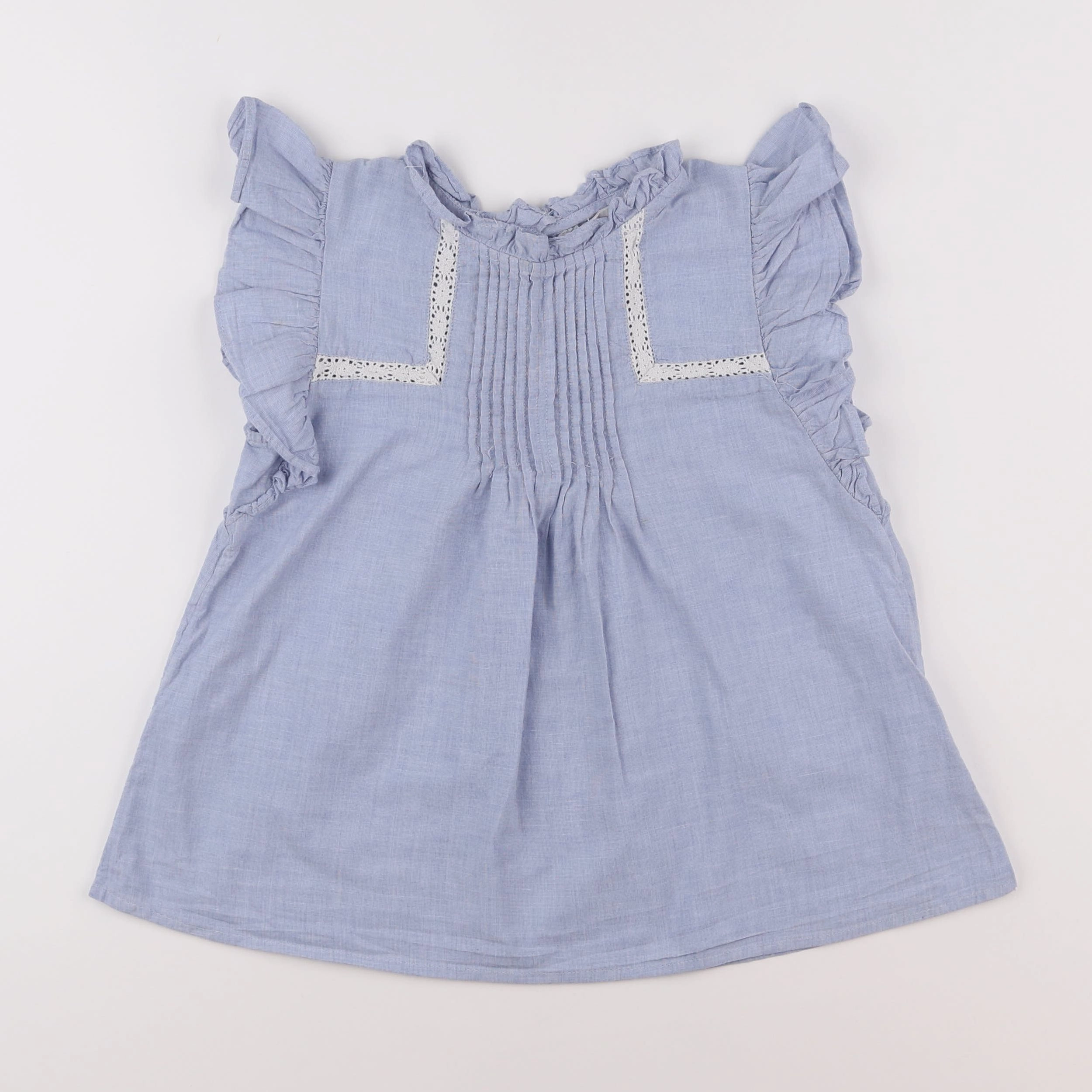 Monoprix - blouse bleu - 8 ans