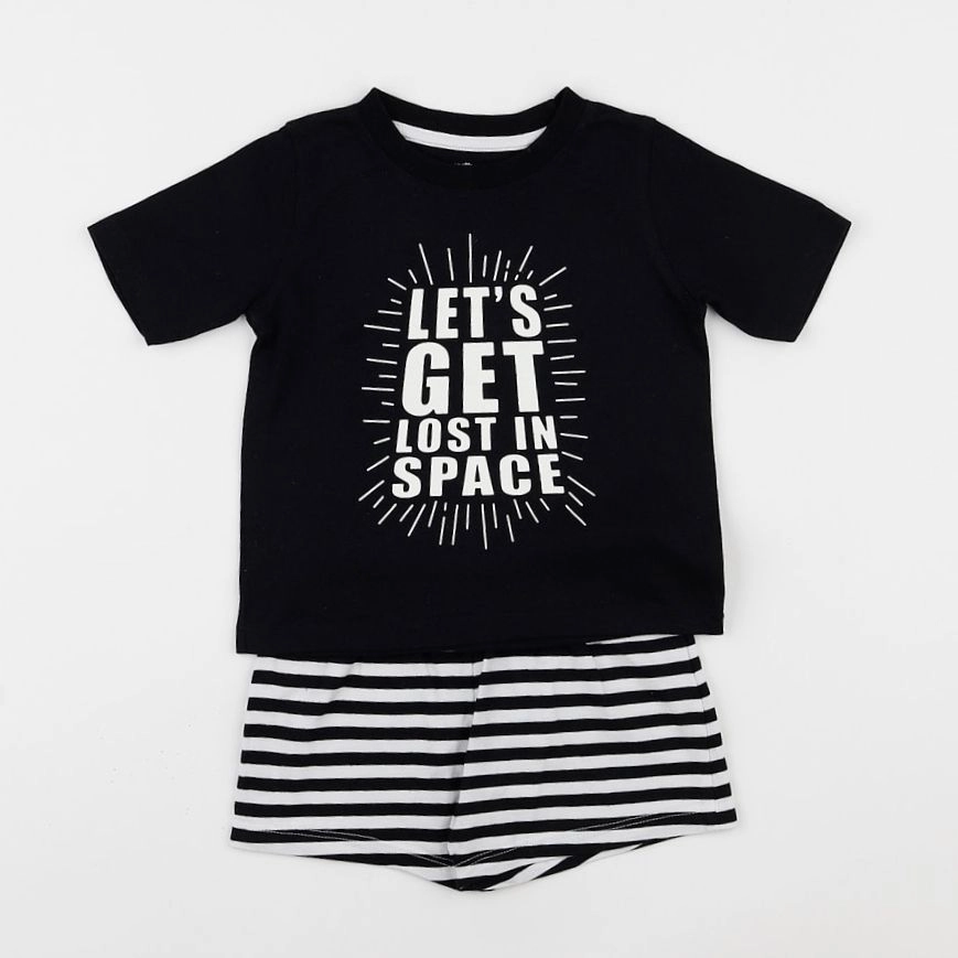 Vertbaudet - pyjama coton noir - 2 ans