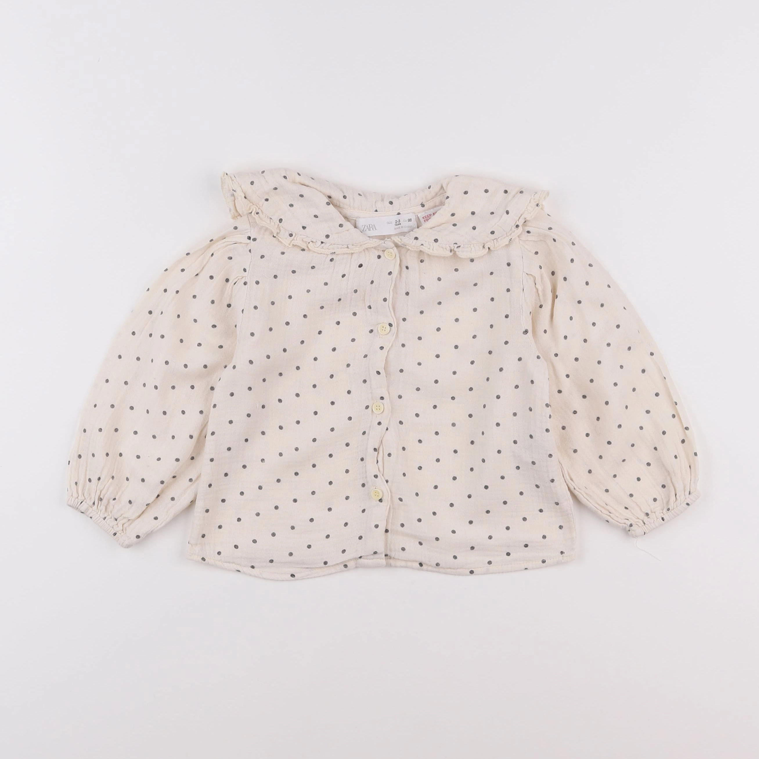 Zara - blouse beige - 2/3 ans