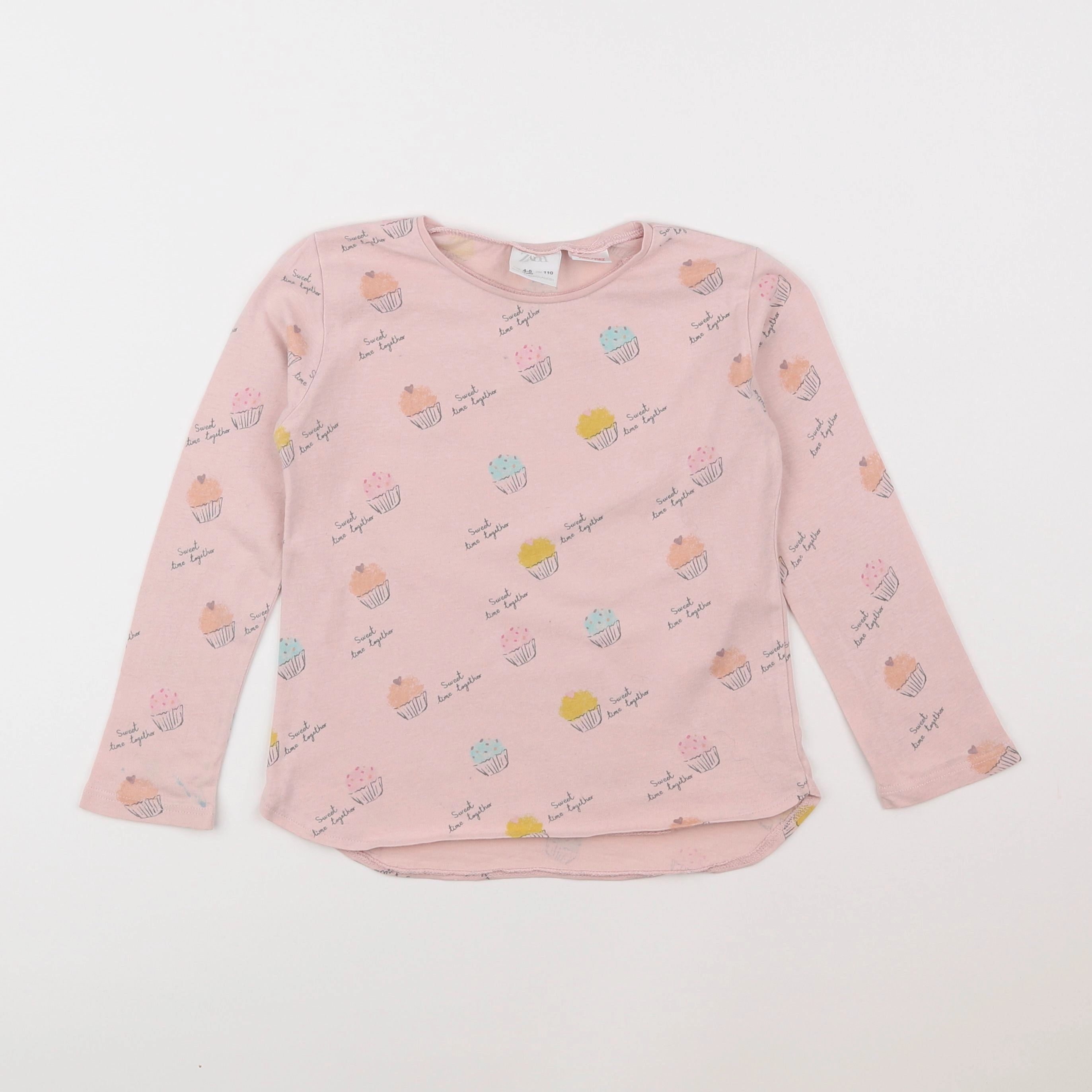 Zara - tee-shirt rose - 4/5 ans