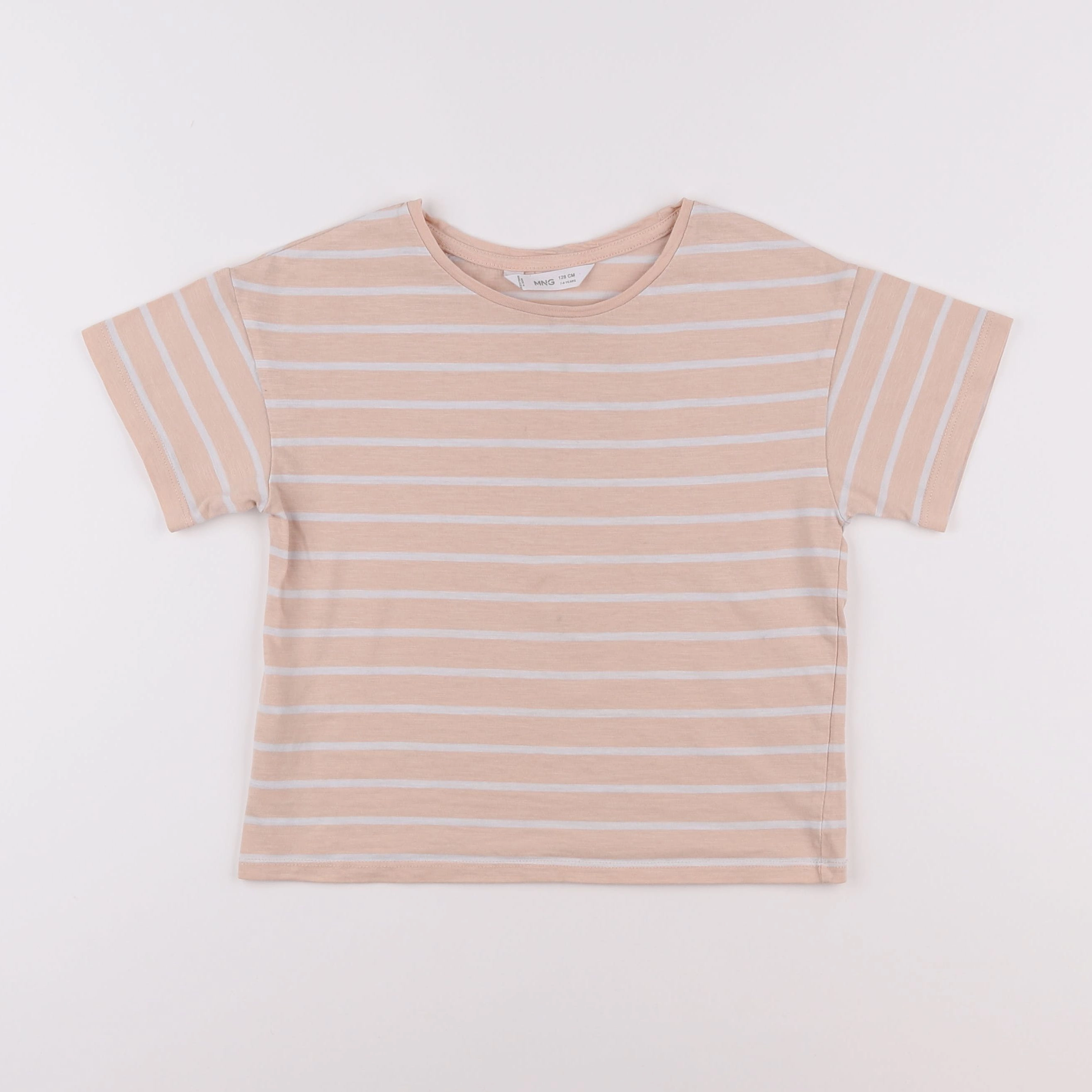 Mango - tee-shirt rose - 7/8 ans