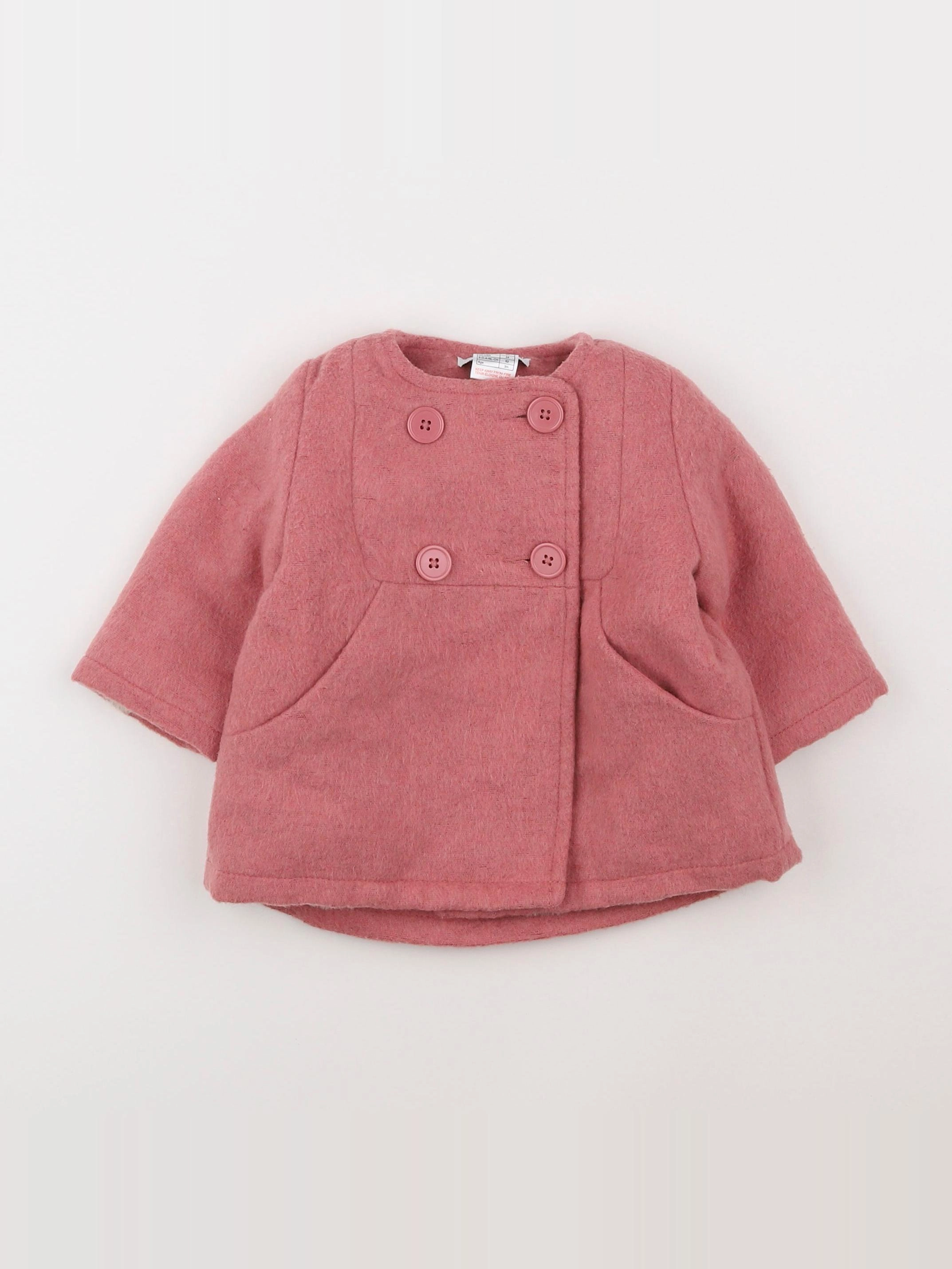La Redoute - manteau rose - 3 mois