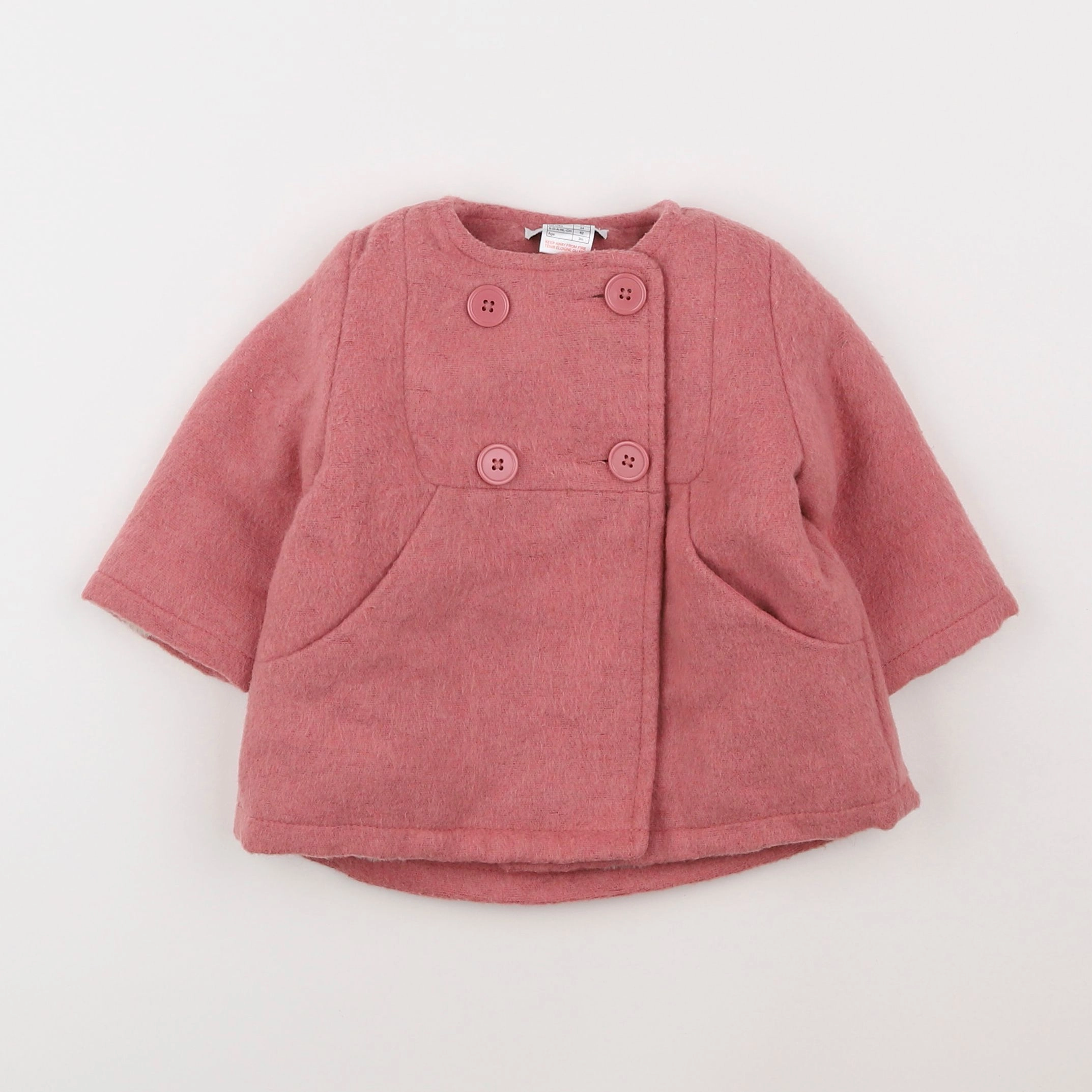 La Redoute - manteau rose - 3 mois