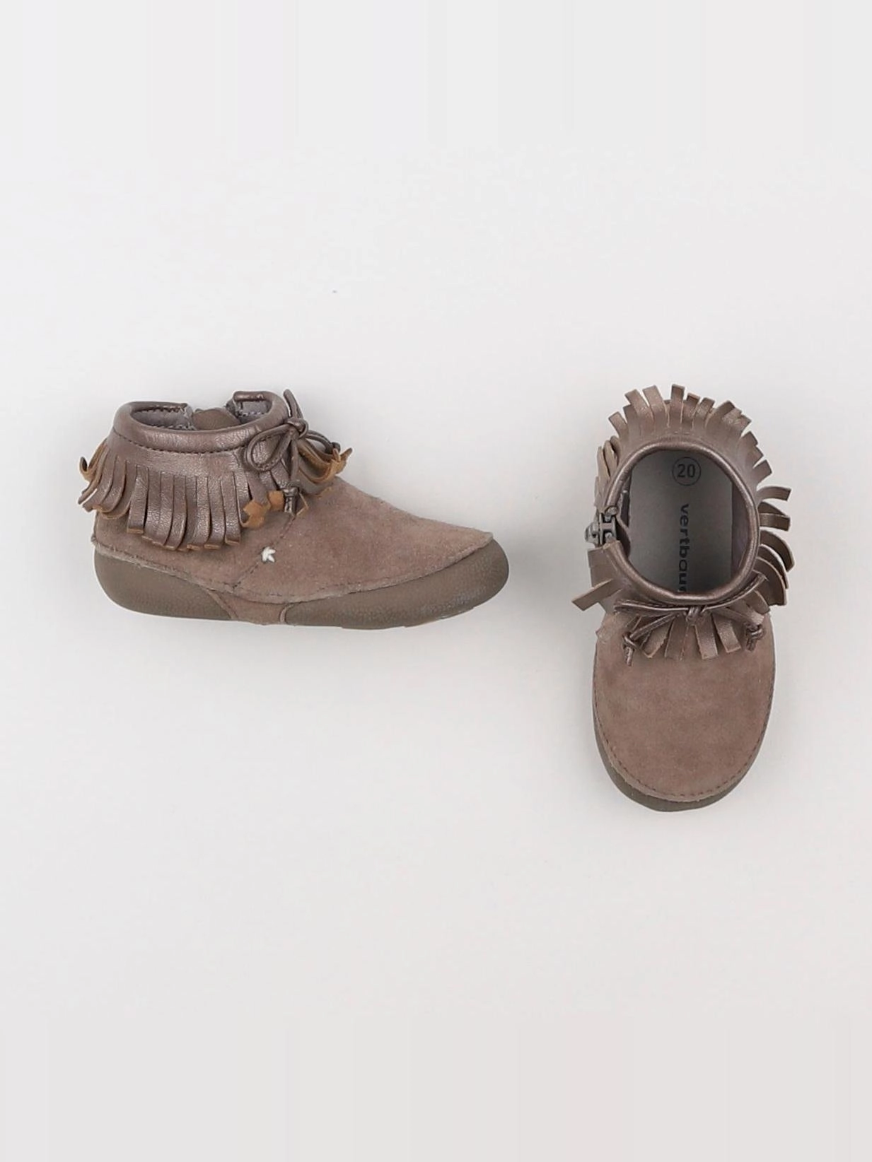 Vertbaudet - bottillons marron - pointure 20