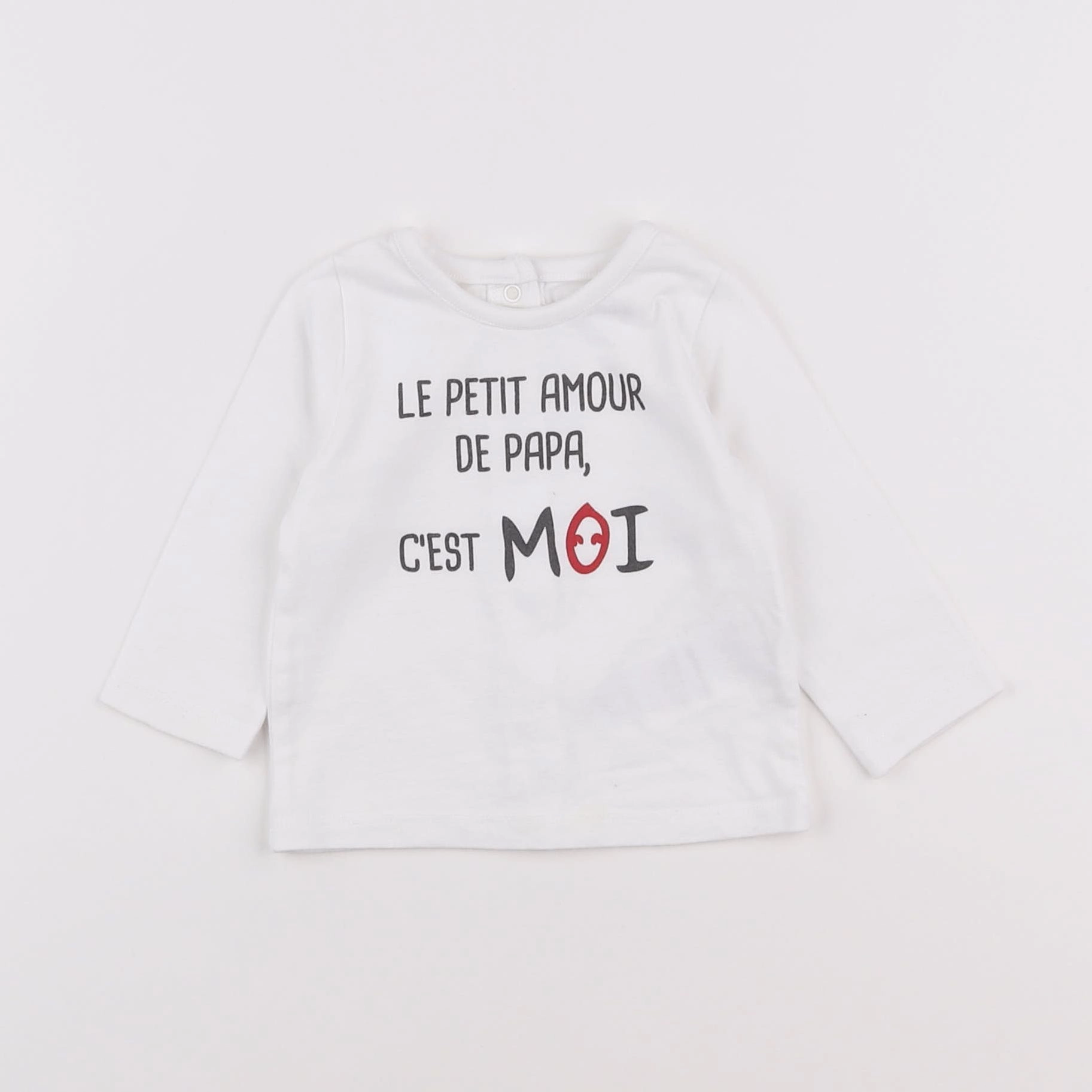 Vertbaudet - tee-shirt blanc - 3 mois