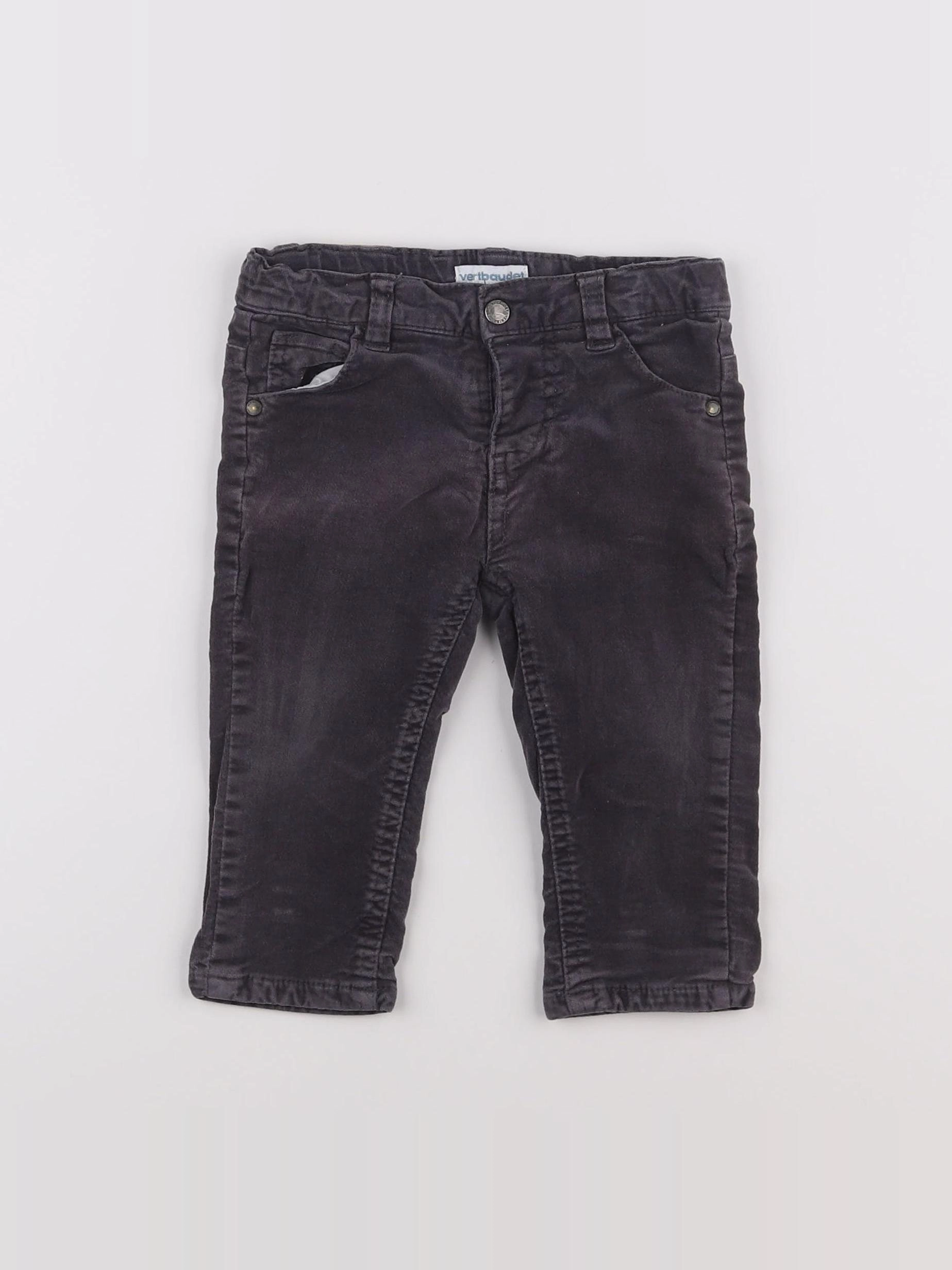 Vertbaudet - pantalon gris - 9 mois