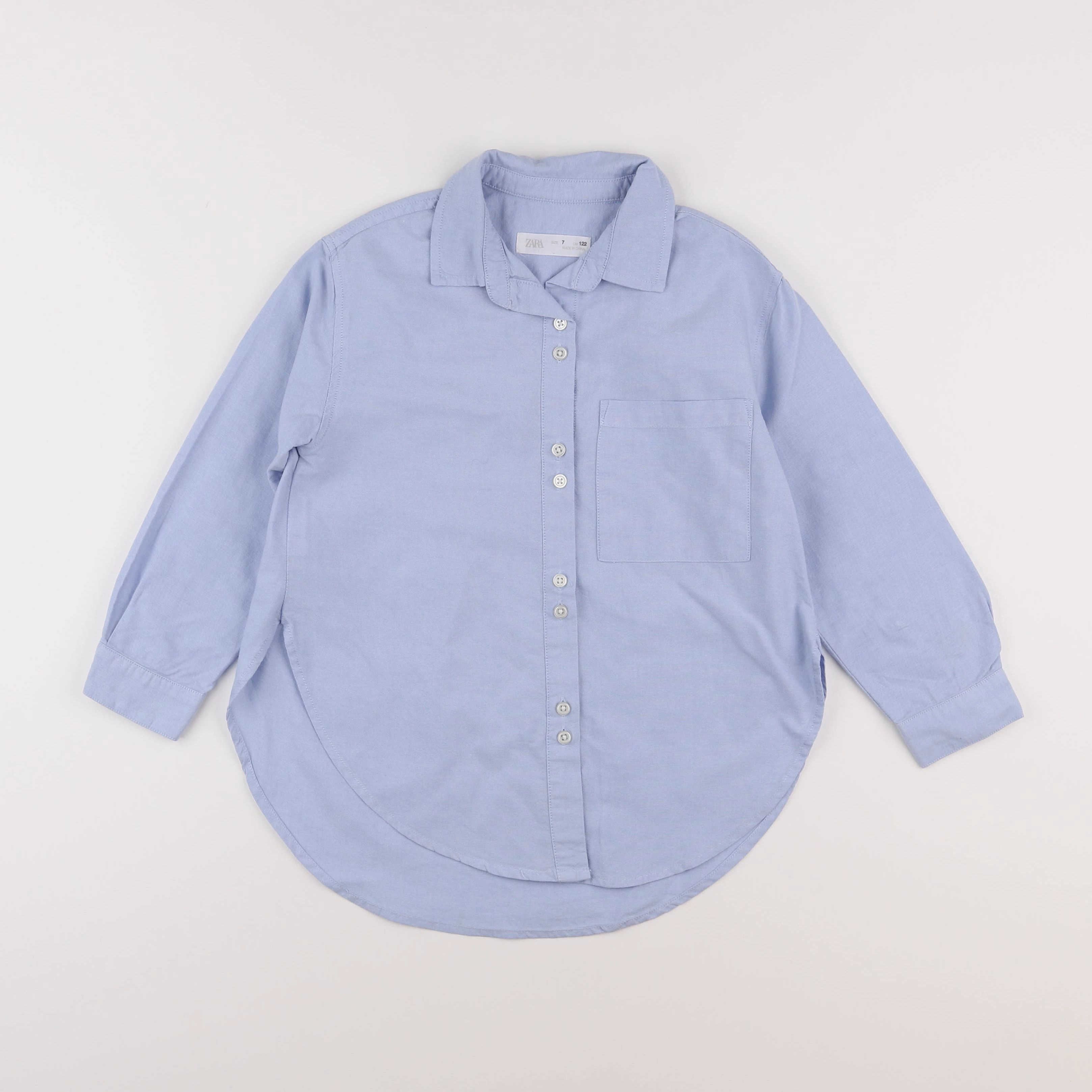 Zara - blouse bleu - 7 ans