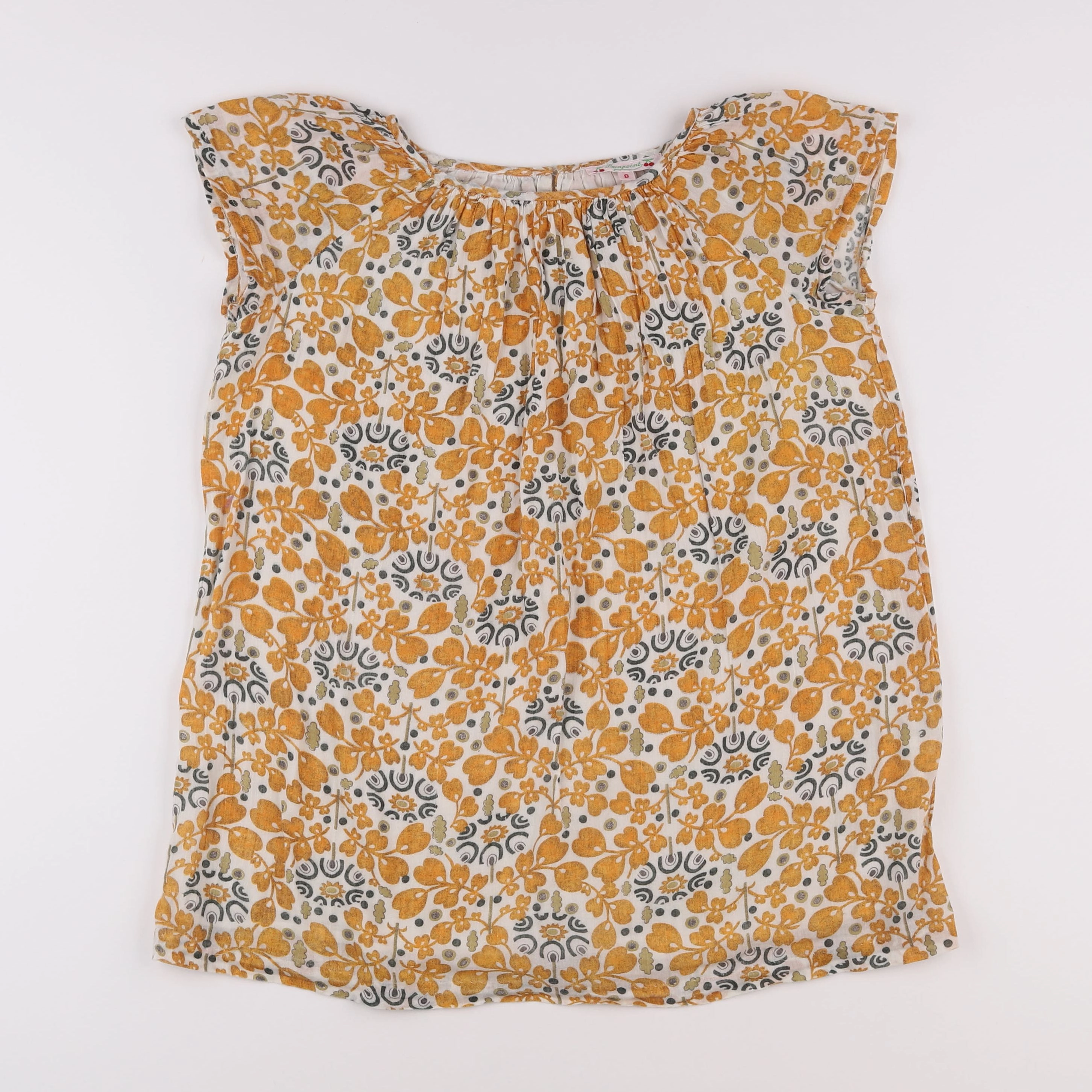 Bonpoint - blouse jaune - 8 ans