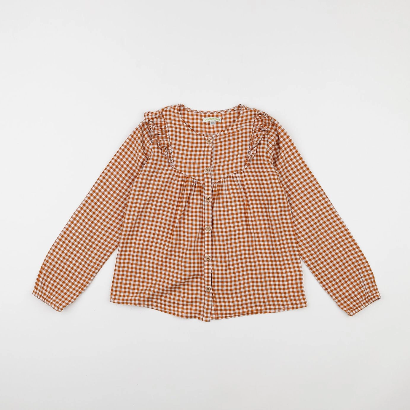 Vertbaudet - blouse marron - 9 ans