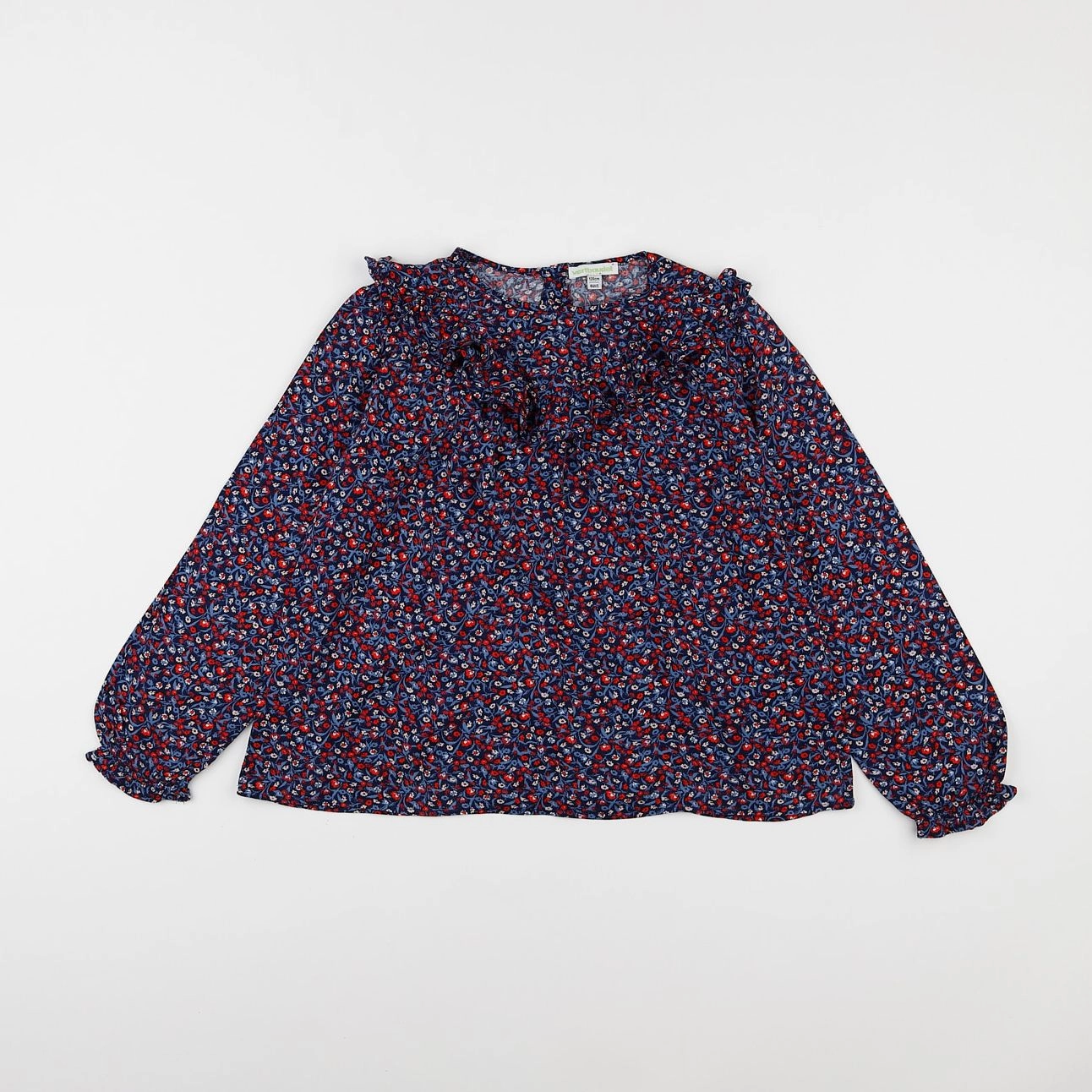 Vertbaudet - blouse bleu - 8 ans