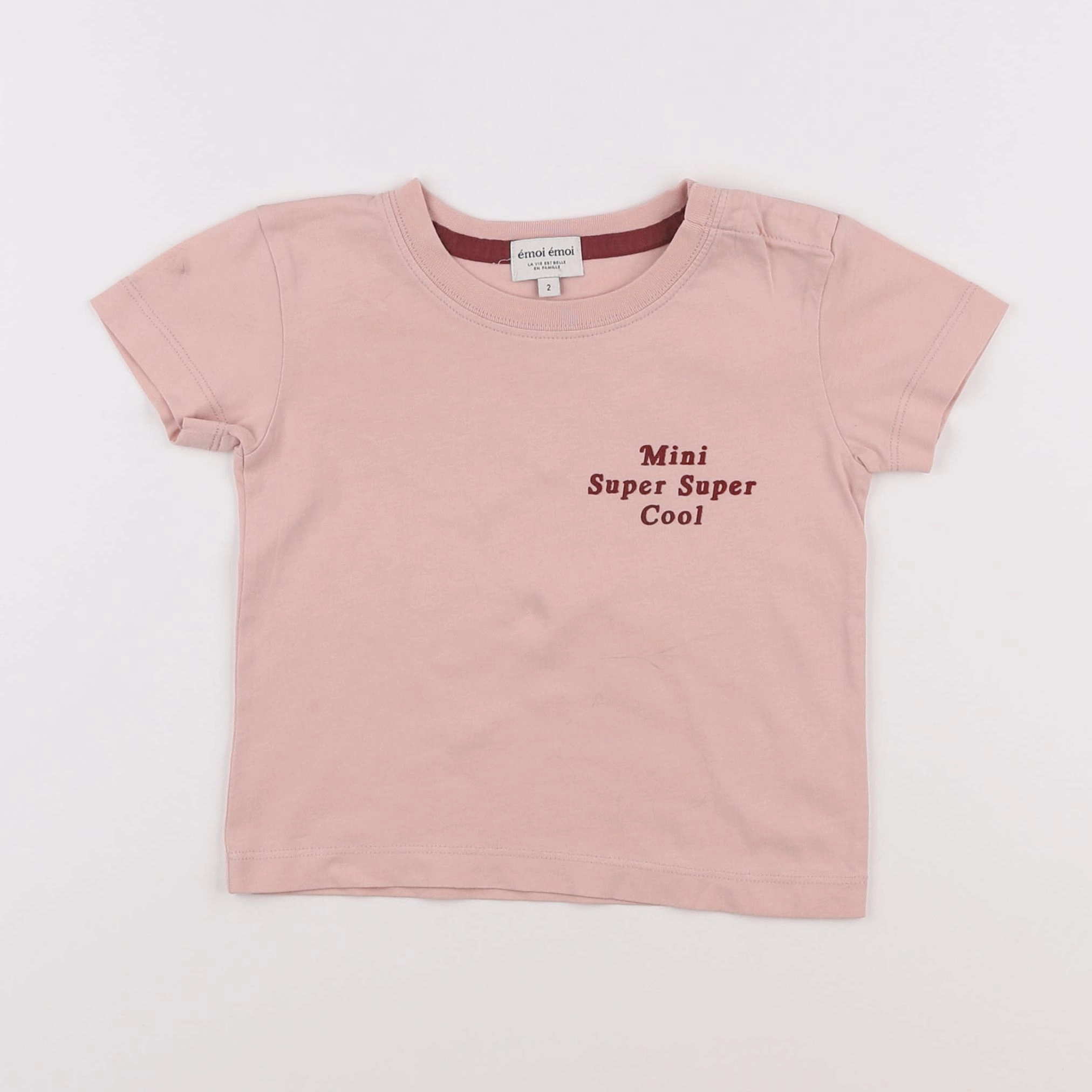 Emoi emoi - tee-shirt rose - 2 ans