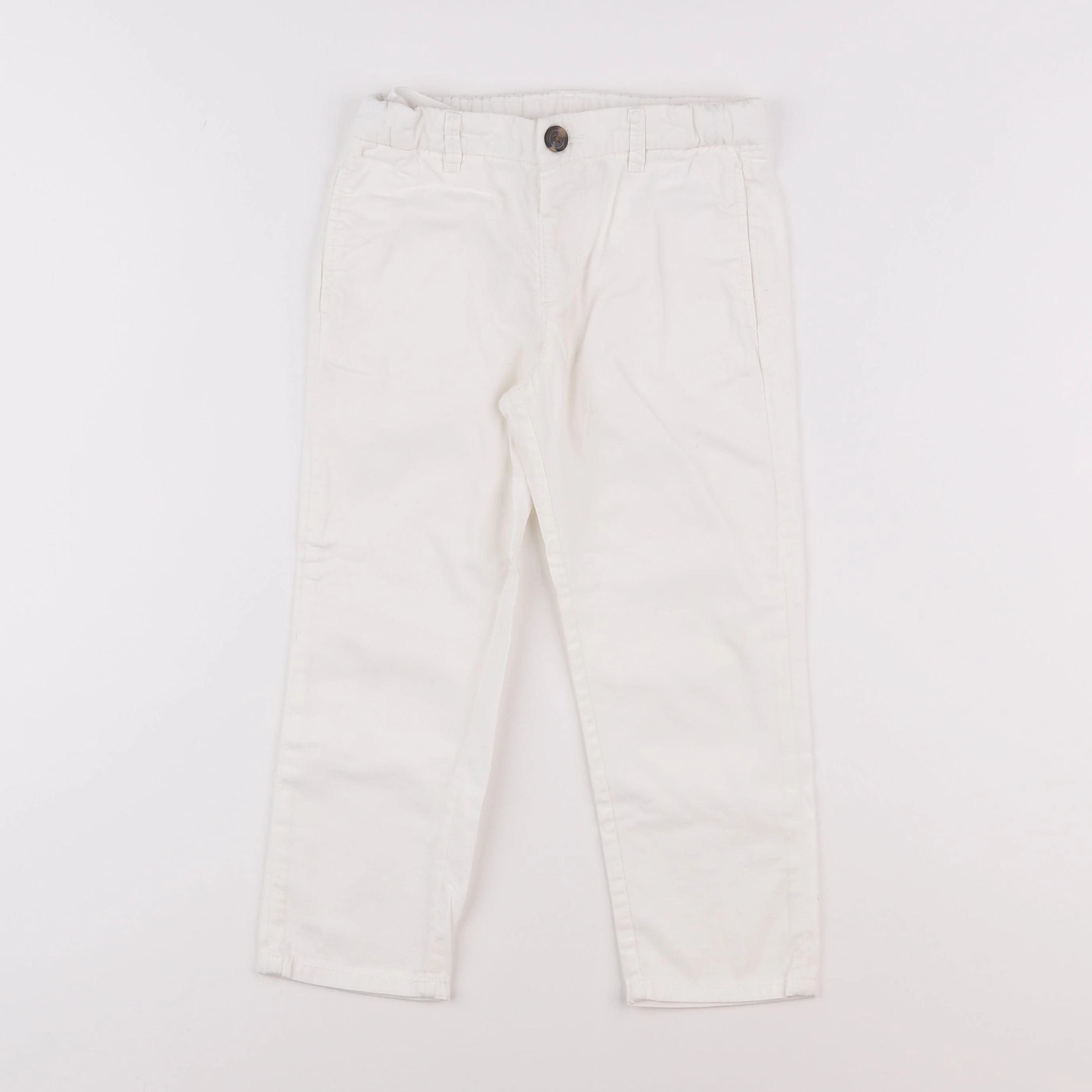 H&M - pantalon blanc - 3/4 ans