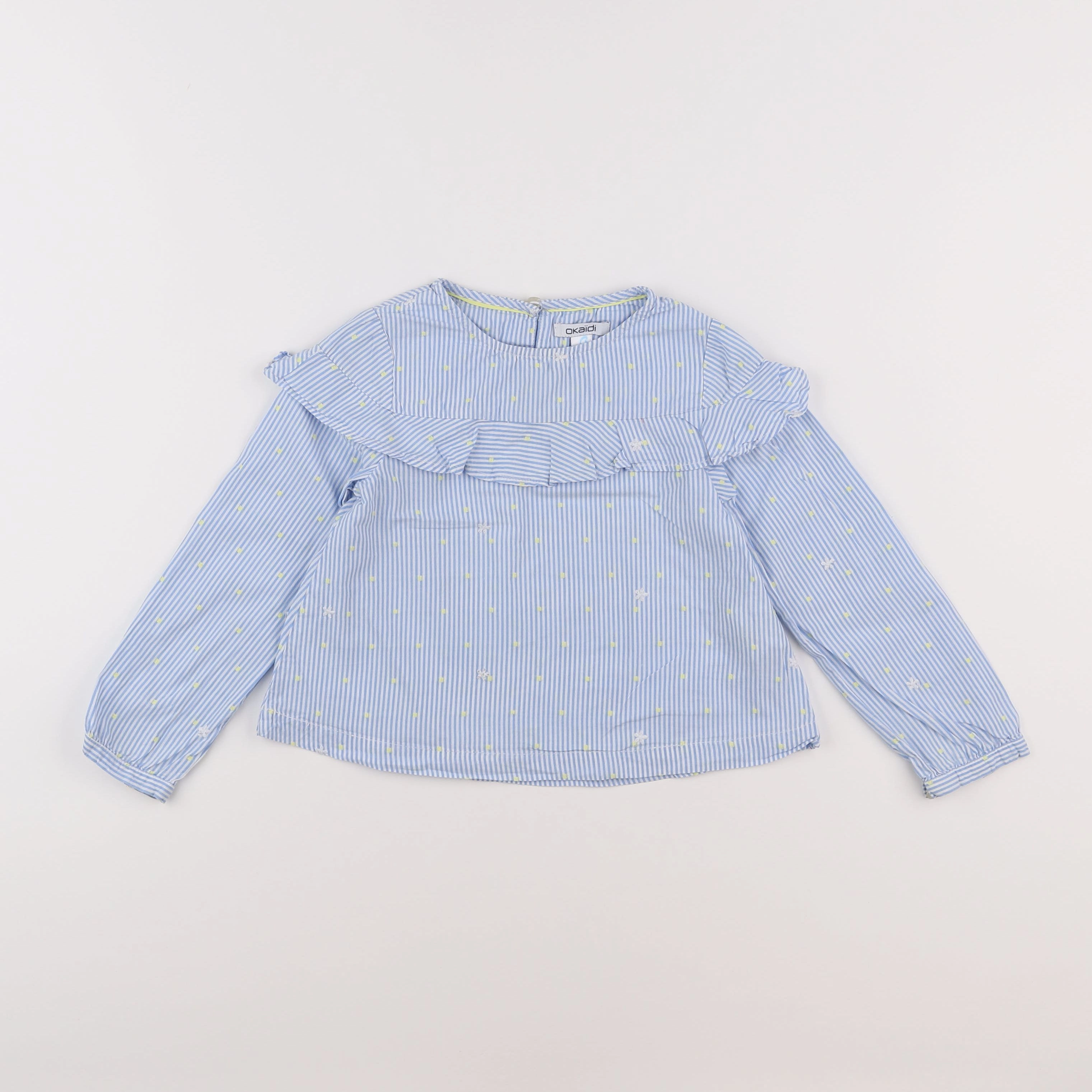 Okaidi - blouse bleu - 4 ans