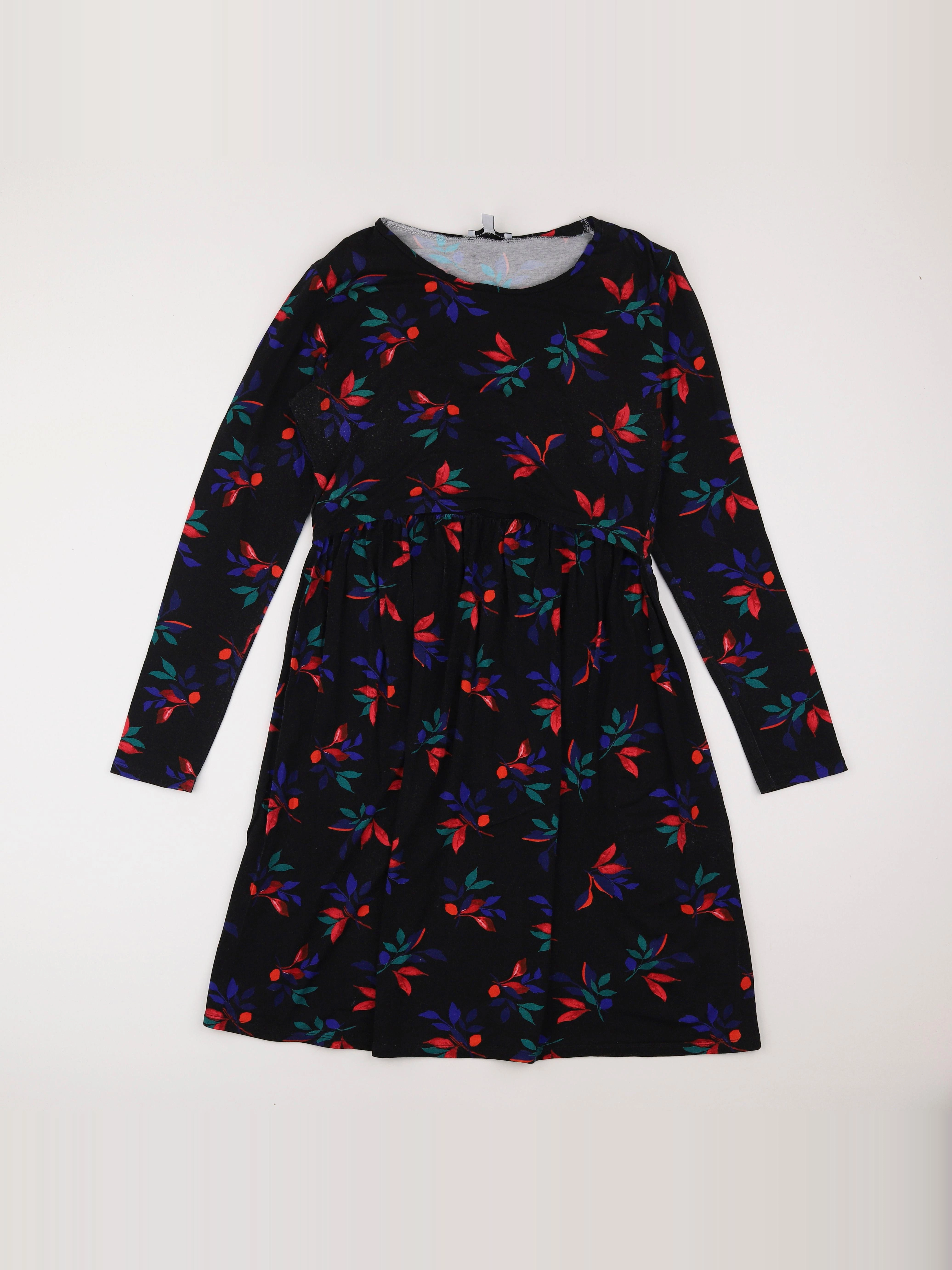 Envie de fraise - robe grossesse, allaitement noir - 42 à 44