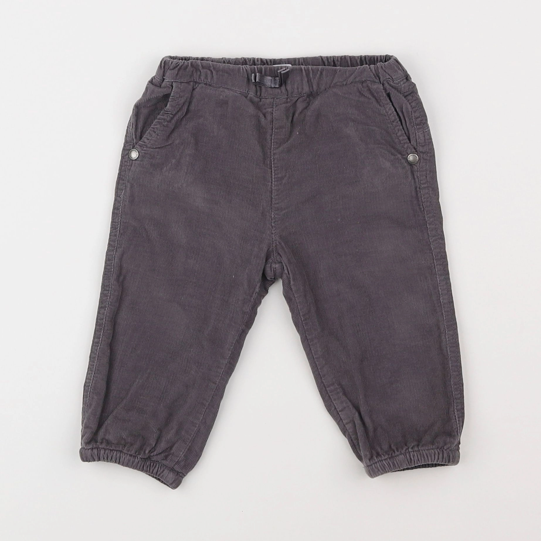 Vertbaudet - pantalon doublé gris - 9 mois