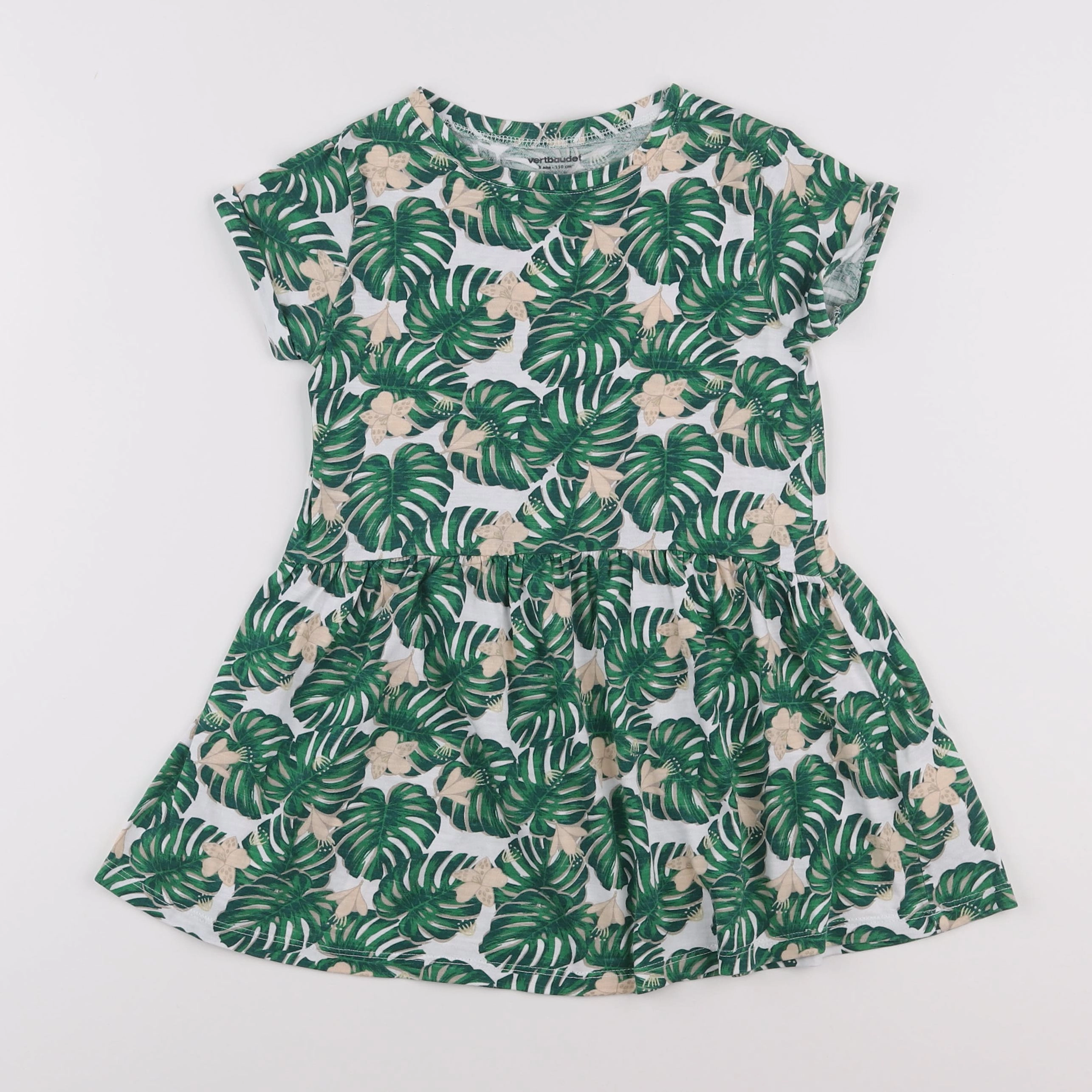 Vertbaudet - robe vert - 5 ans