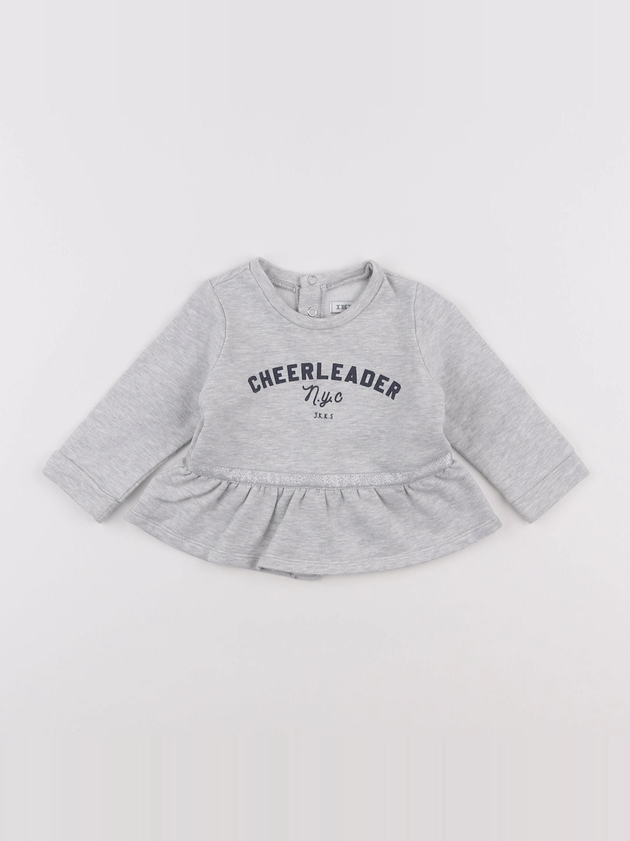 IKKS - sweat gris - 6 mois