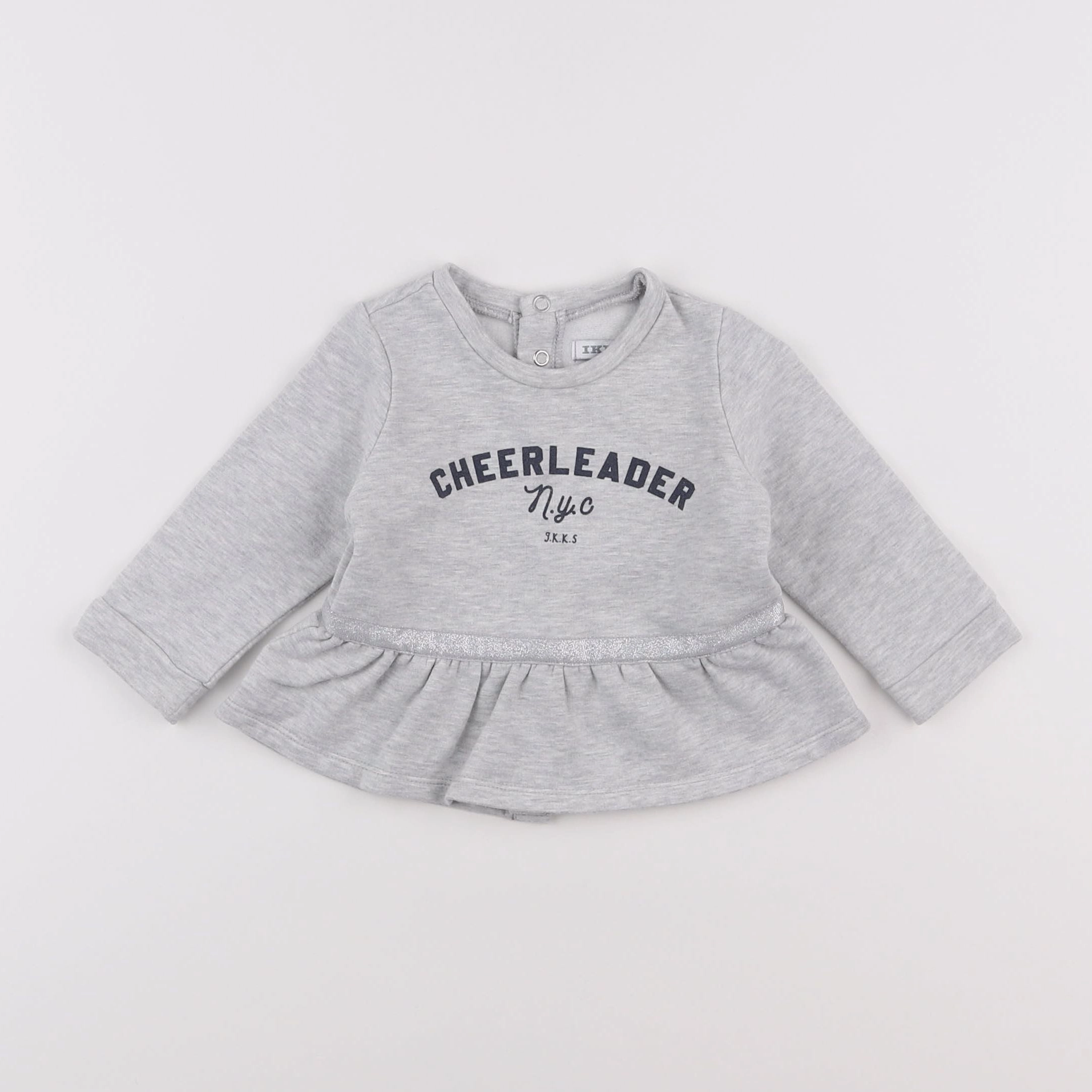IKKS - sweat gris - 6 mois
