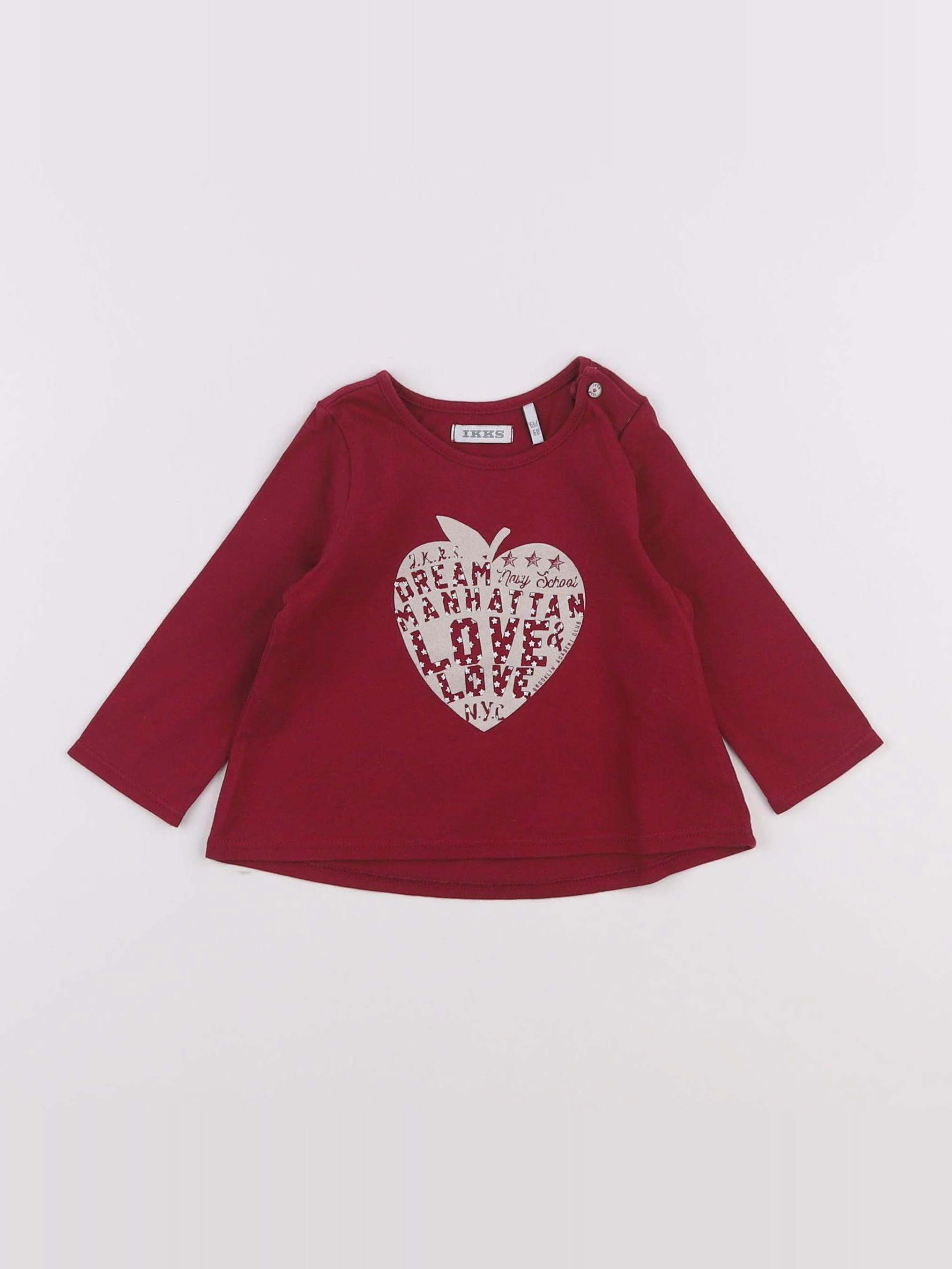 IKKS - tee-shirt rouge - 6 mois
