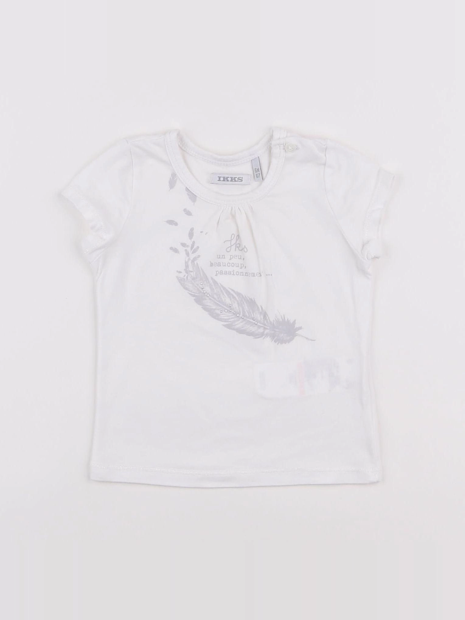 IKKS - tee-shirt blanc - 6 mois