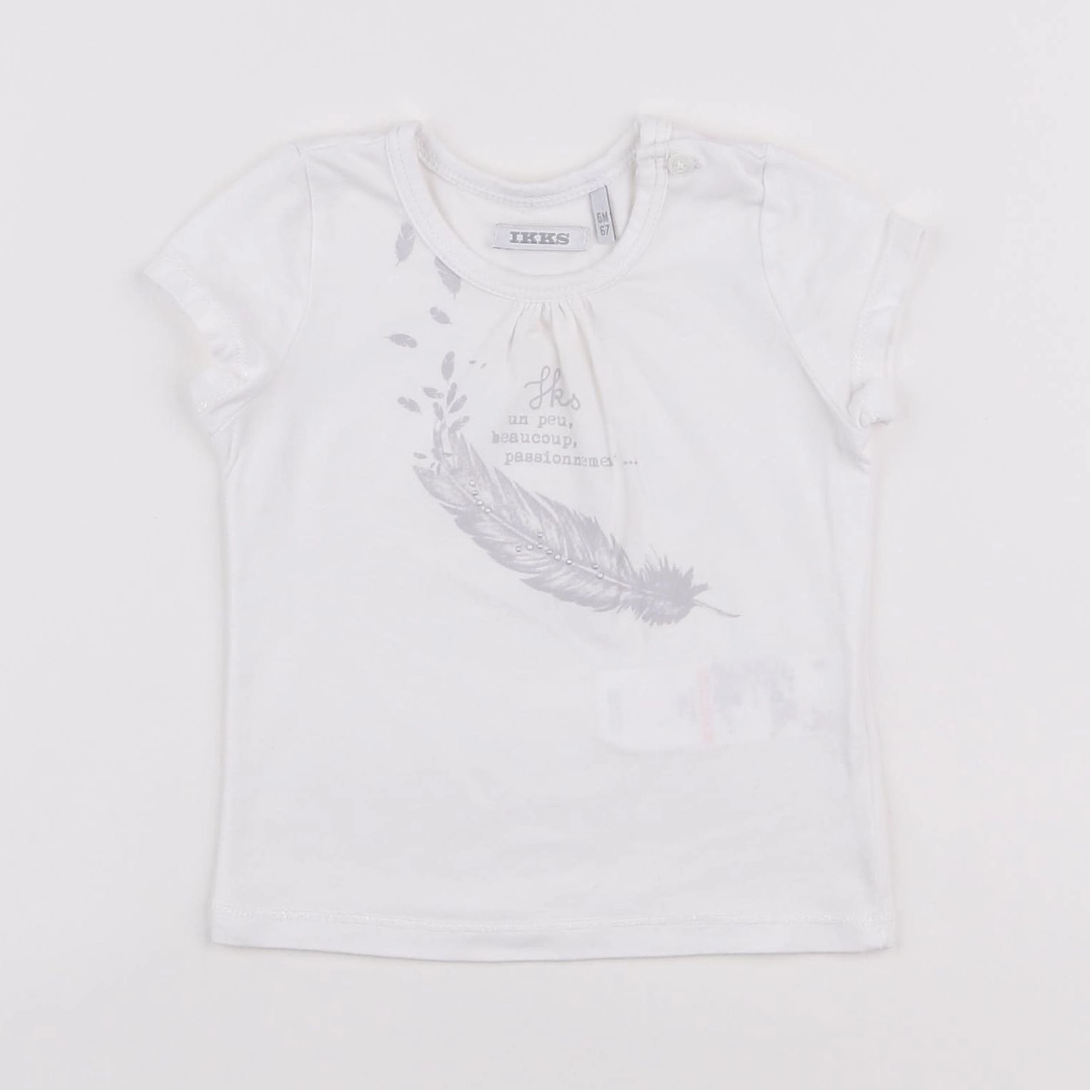 IKKS - tee-shirt blanc - 6 mois