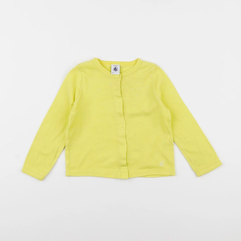 Petit Bateau - sweat jaune - 2 ans