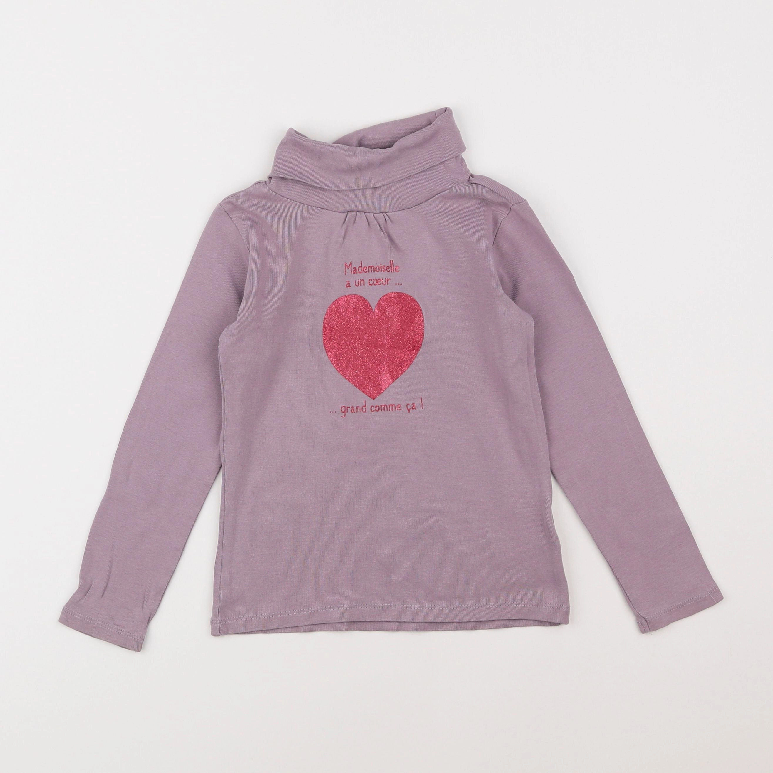 Vertbaudet - sous-pull violet - 6 ans