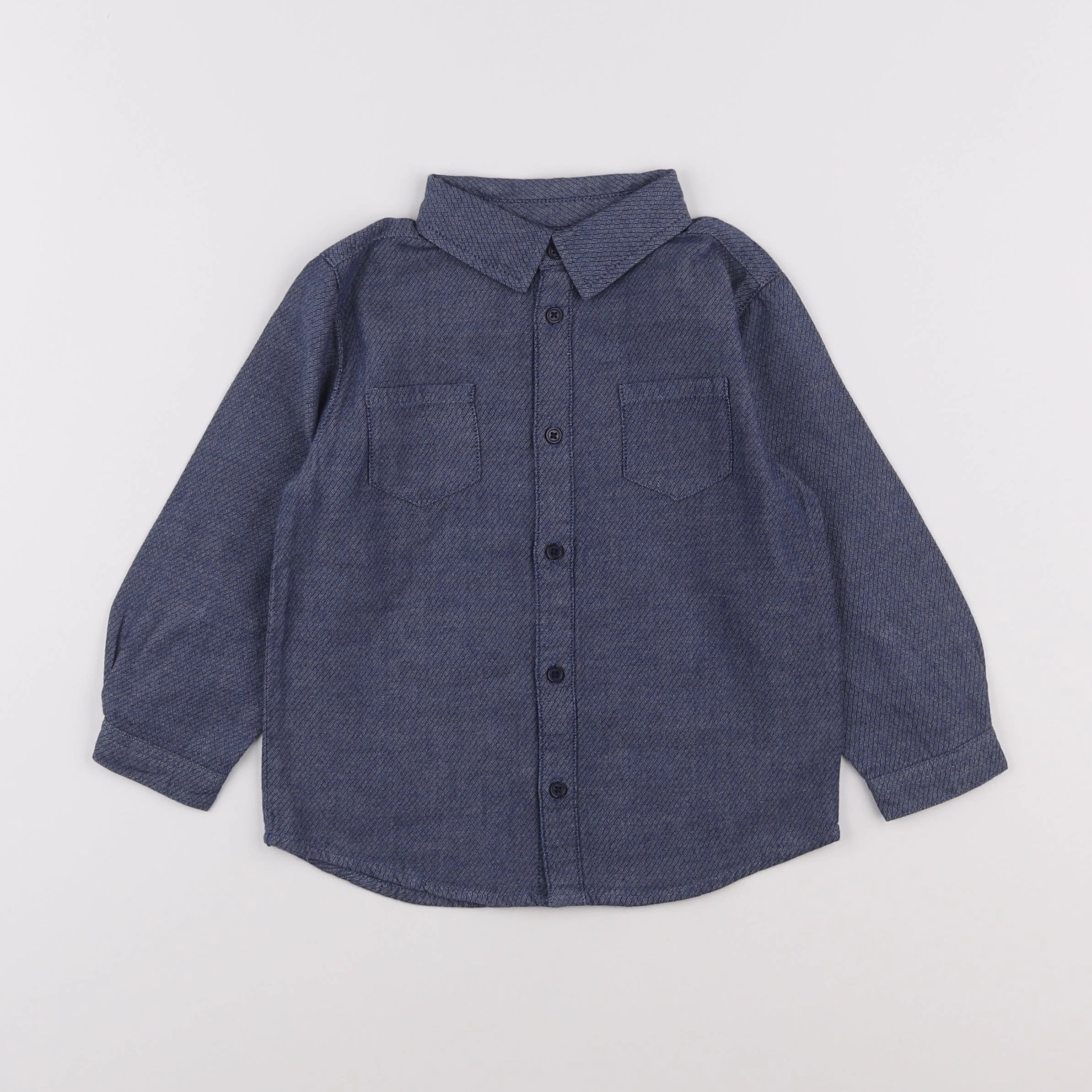 Boutchou - chemise bleu - 2 ans