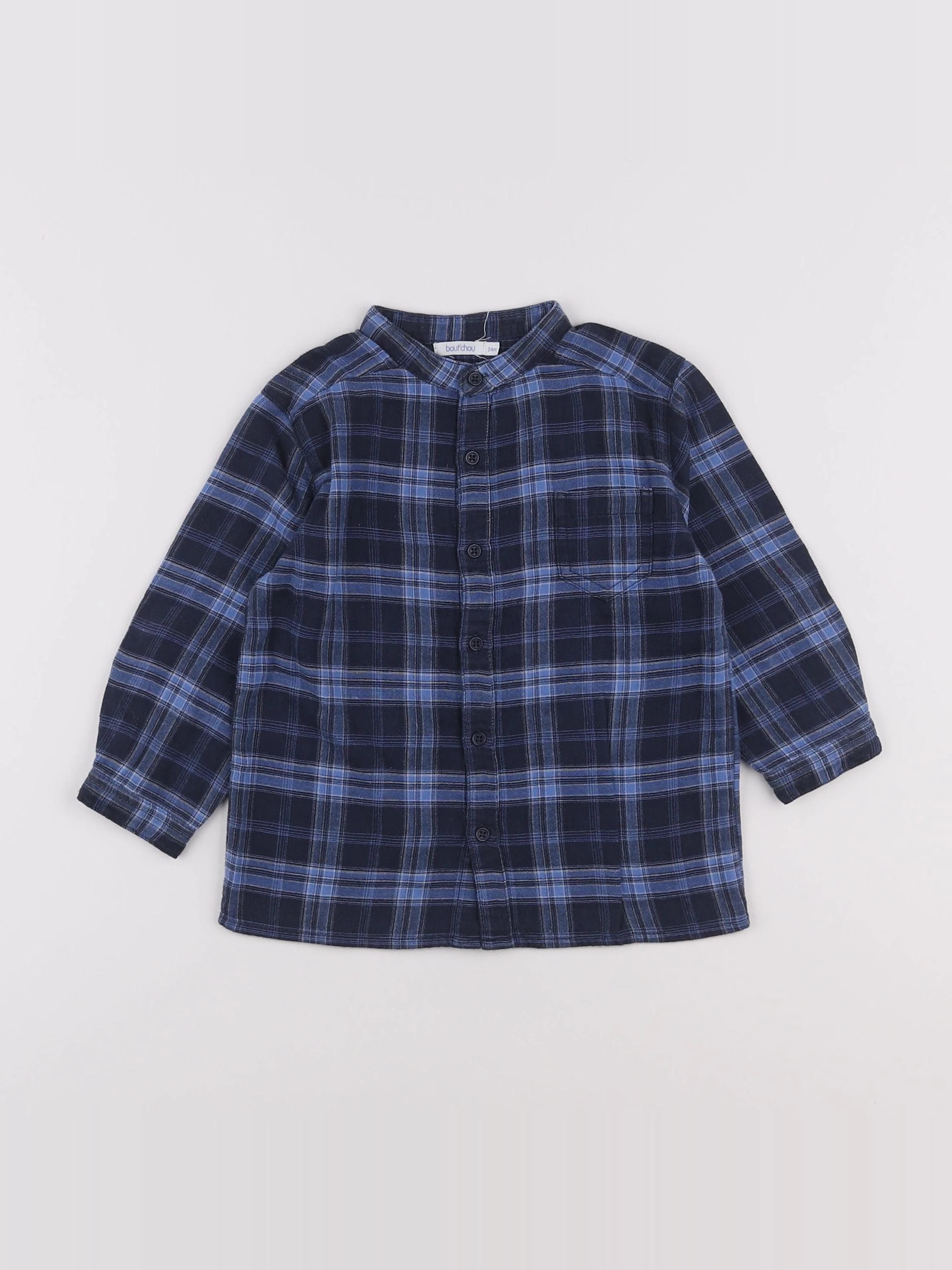 Boutchou - chemise bleu - 2 ans