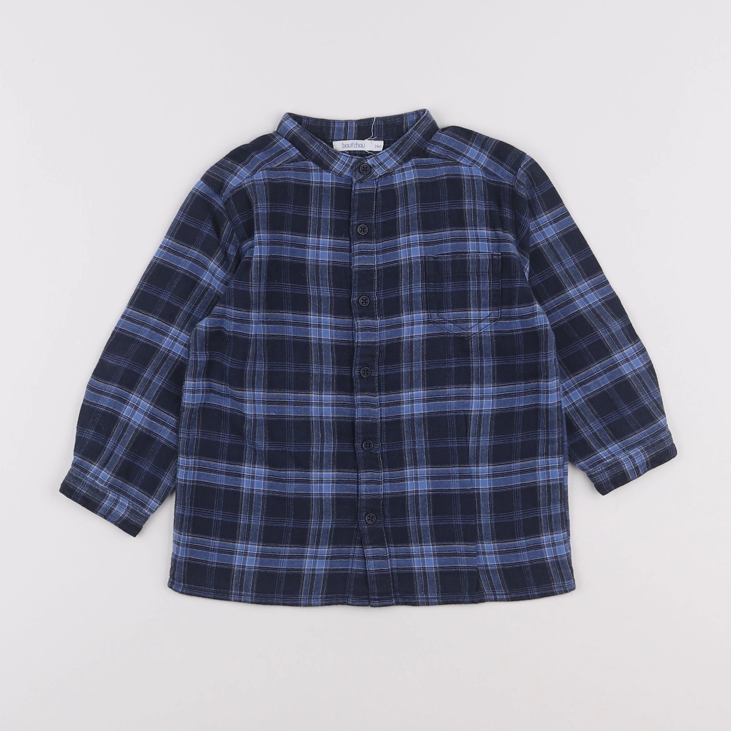 Boutchou - chemise bleu - 2 ans