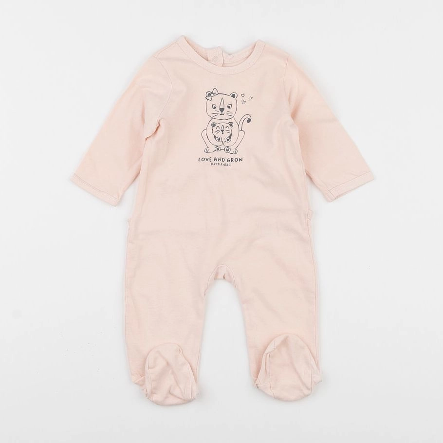 Vertbaudet - pyjama coton rose - 6 mois