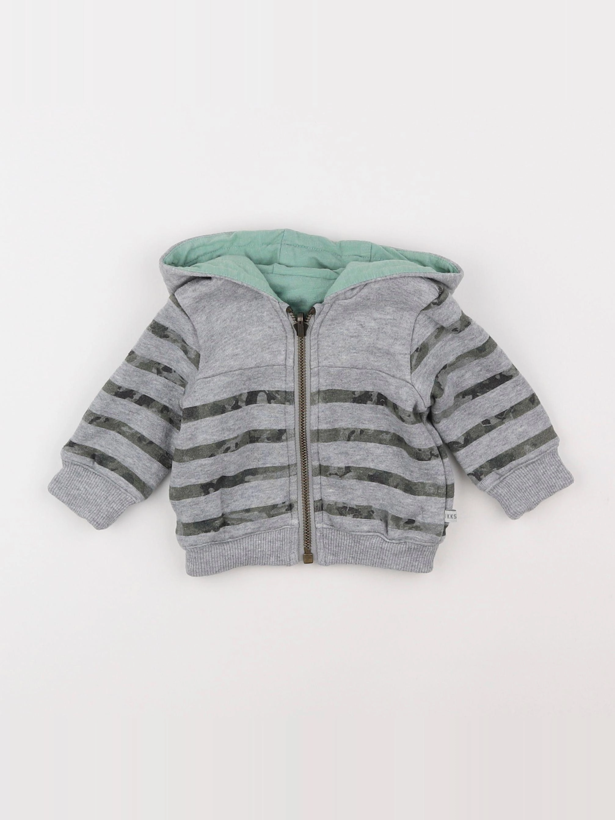 IKKS - veste réversible gris - 3 mois