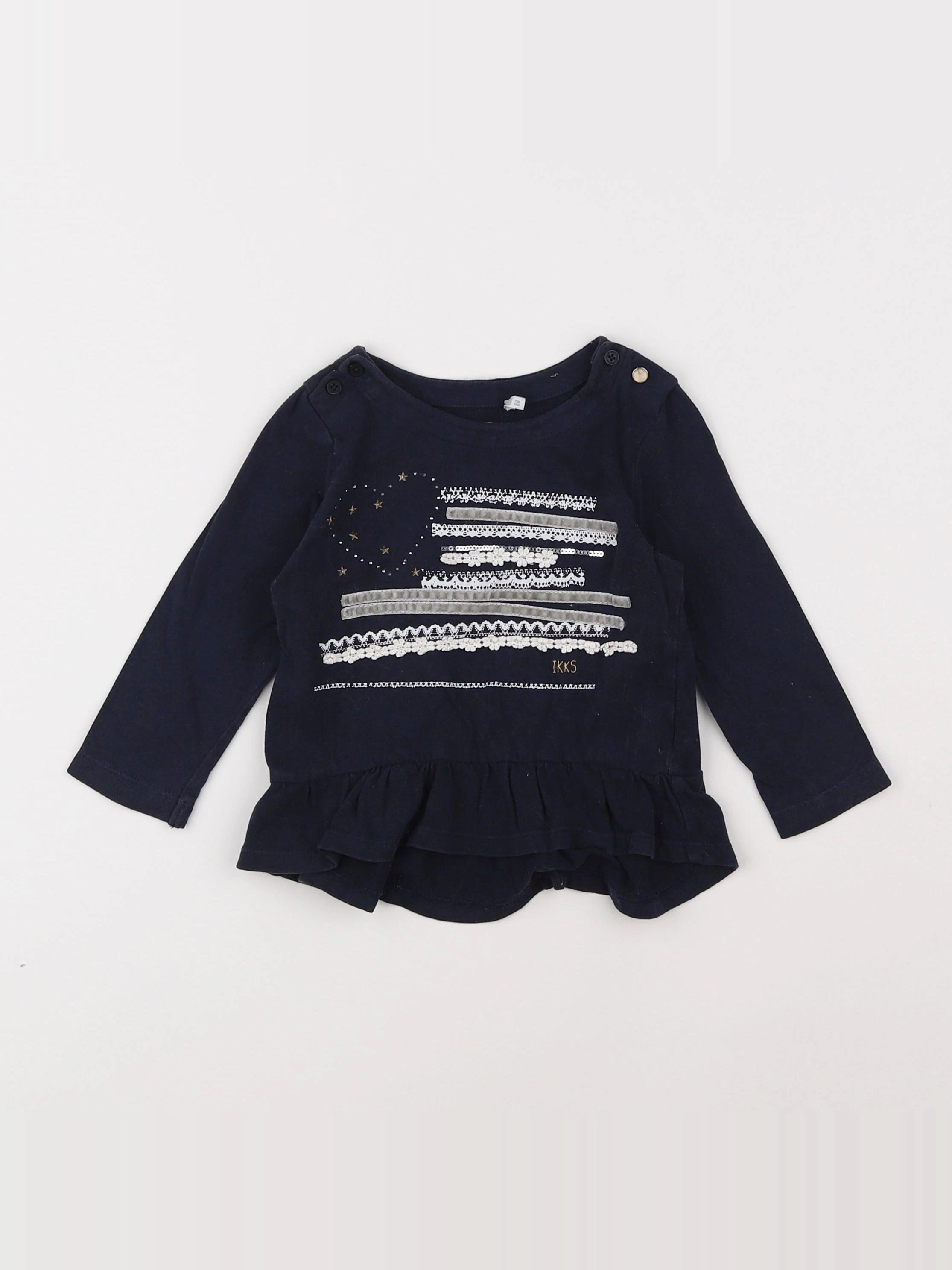 IKKS - tee-shirt bleu - 18 mois