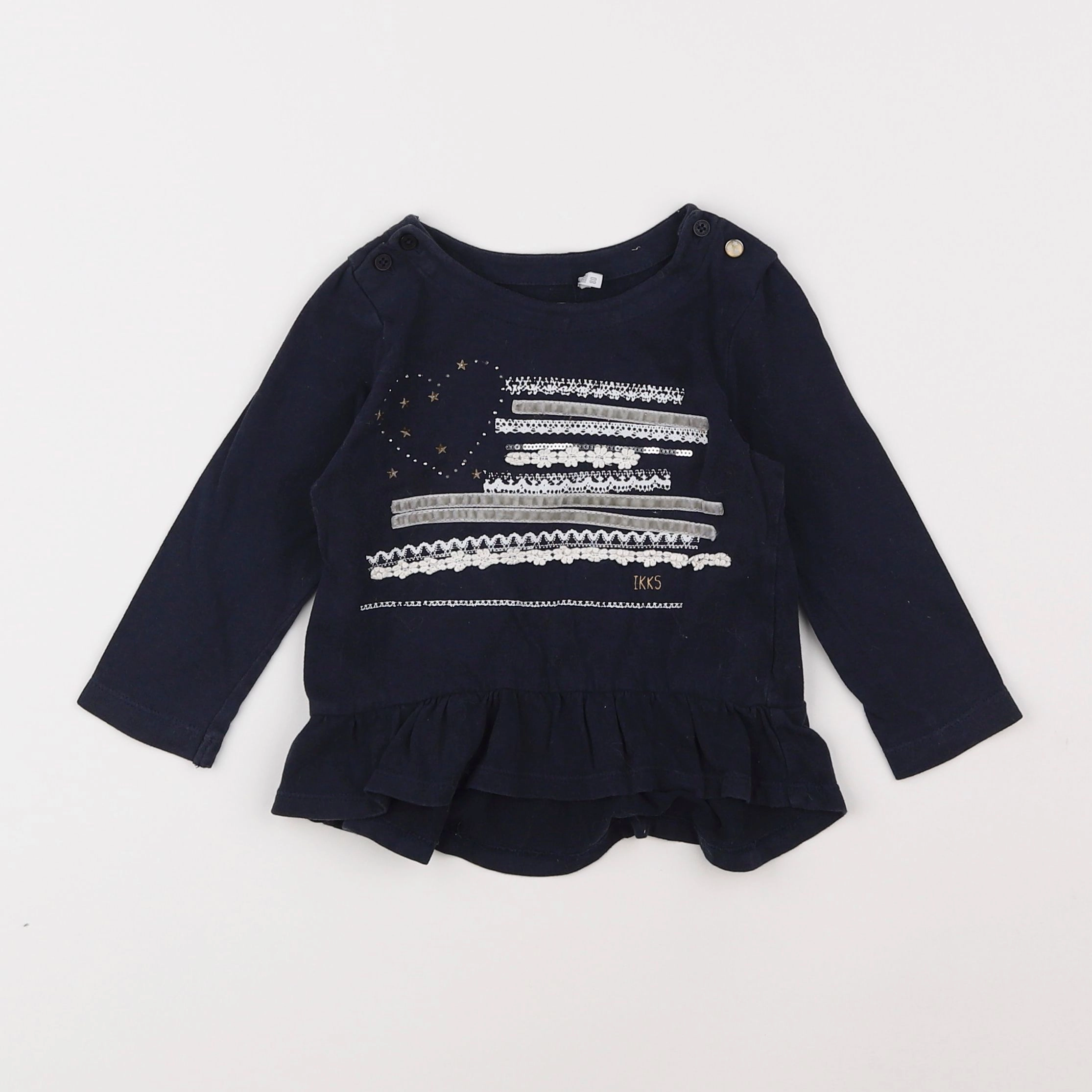 IKKS - tee-shirt bleu - 18 mois