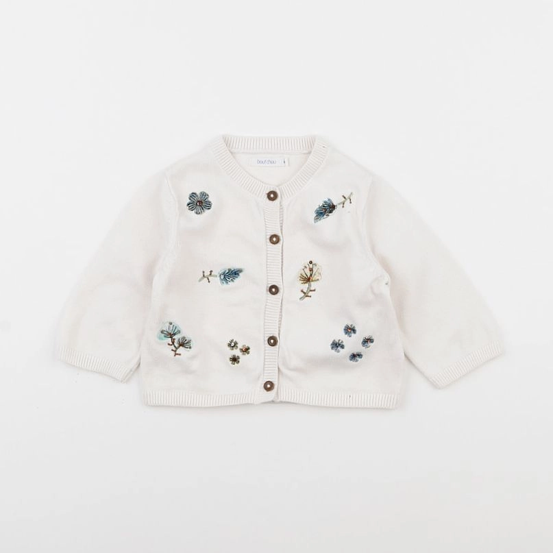 Boutchou - gilet blanc - 6 mois