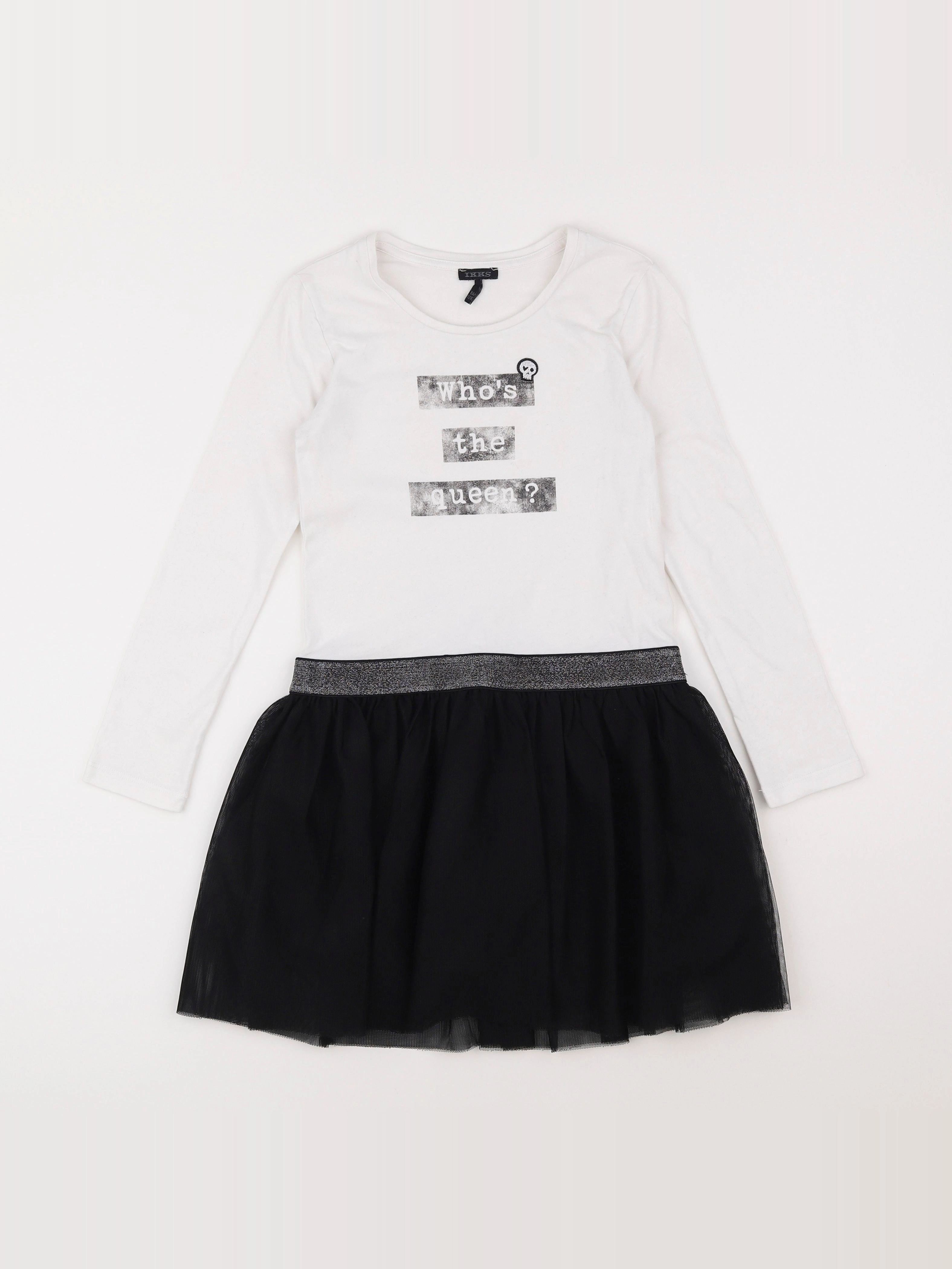 IKKS - robe blanc - 8 ans